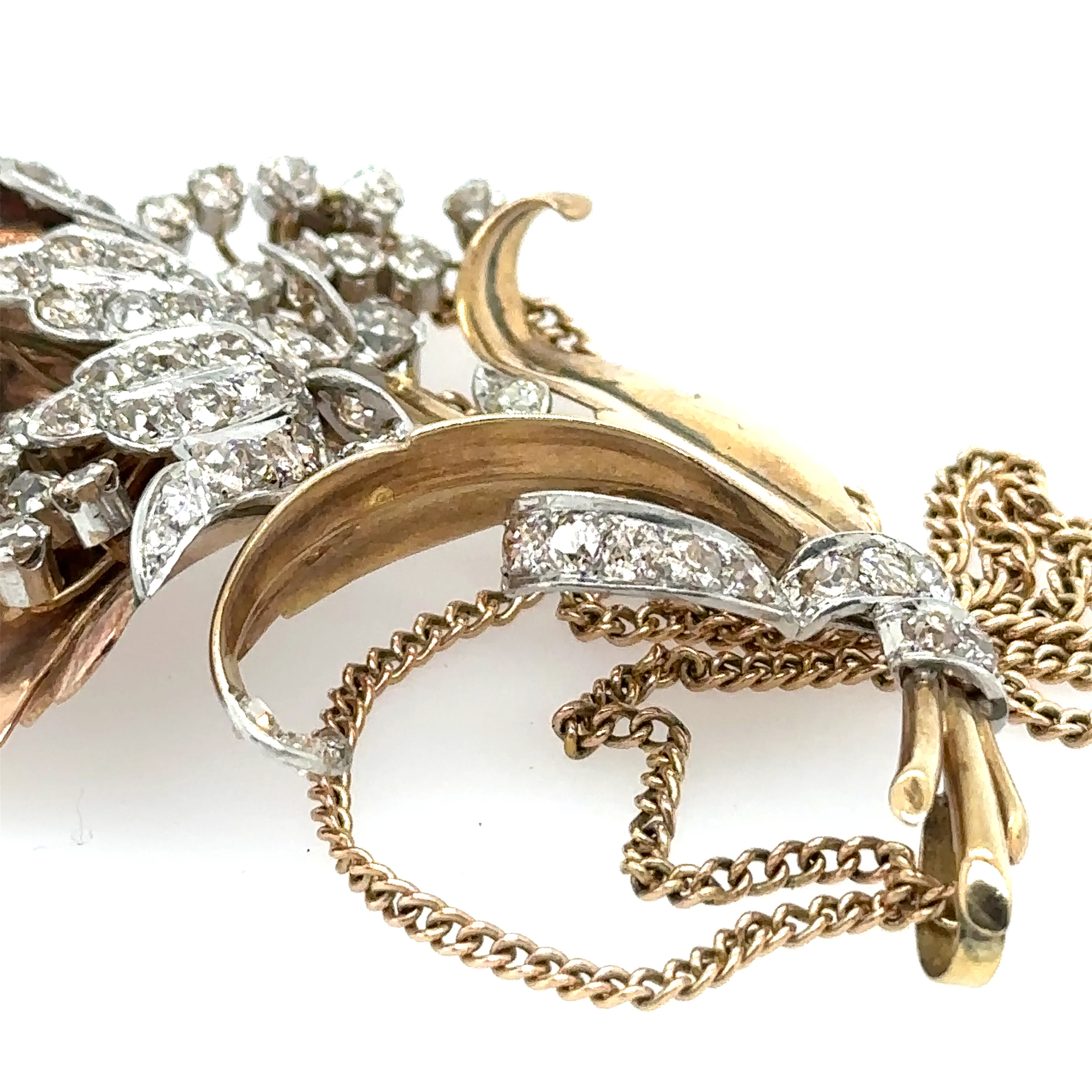 Bespoke Antique Diamond Floral Pendant 6.20ct - Image 4