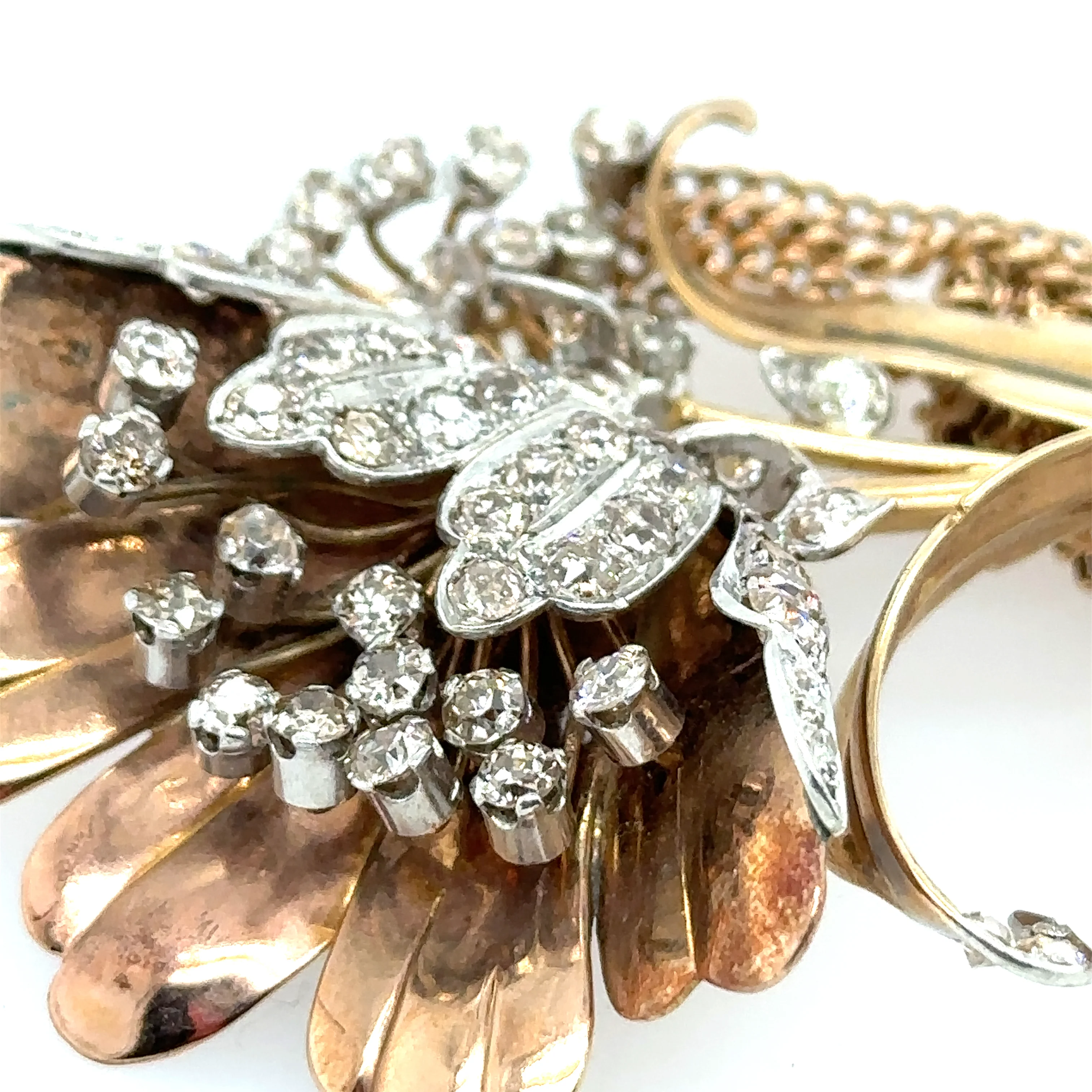 Bespoke Antique Diamond Floral Pendant 6.20ct - Image 5