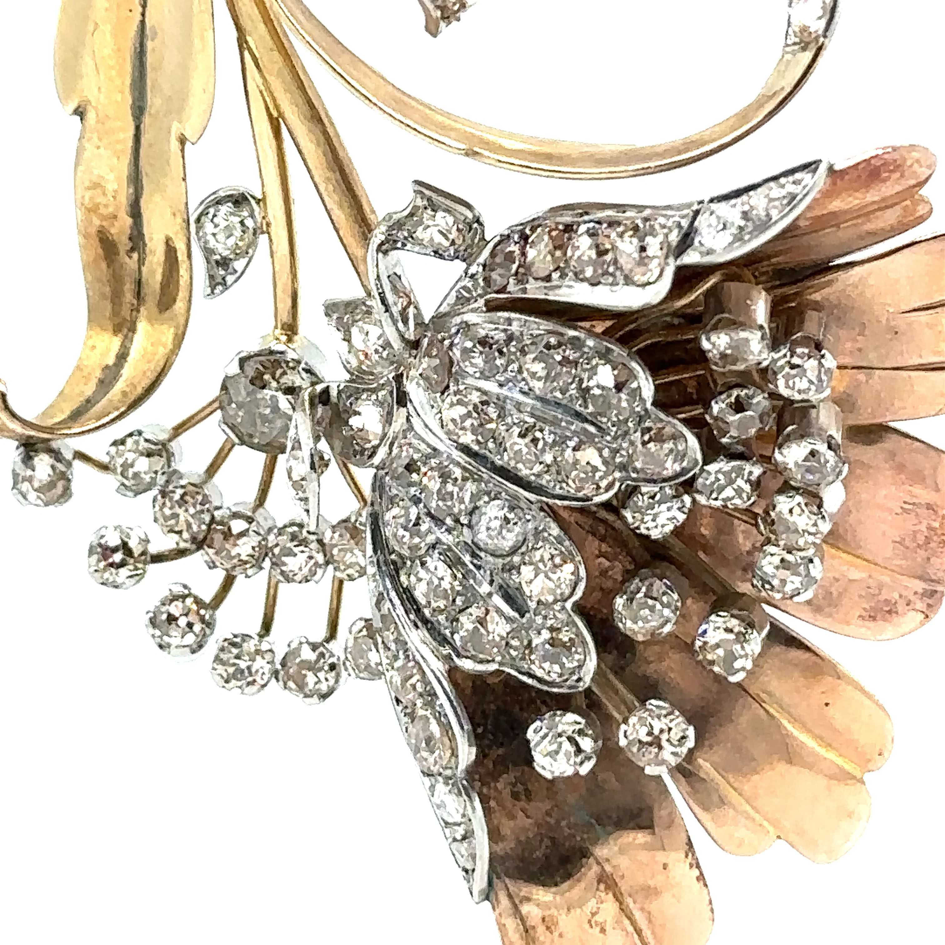 Bespoke Antique Diamond Floral Pendant 6.20ct - Image 8
