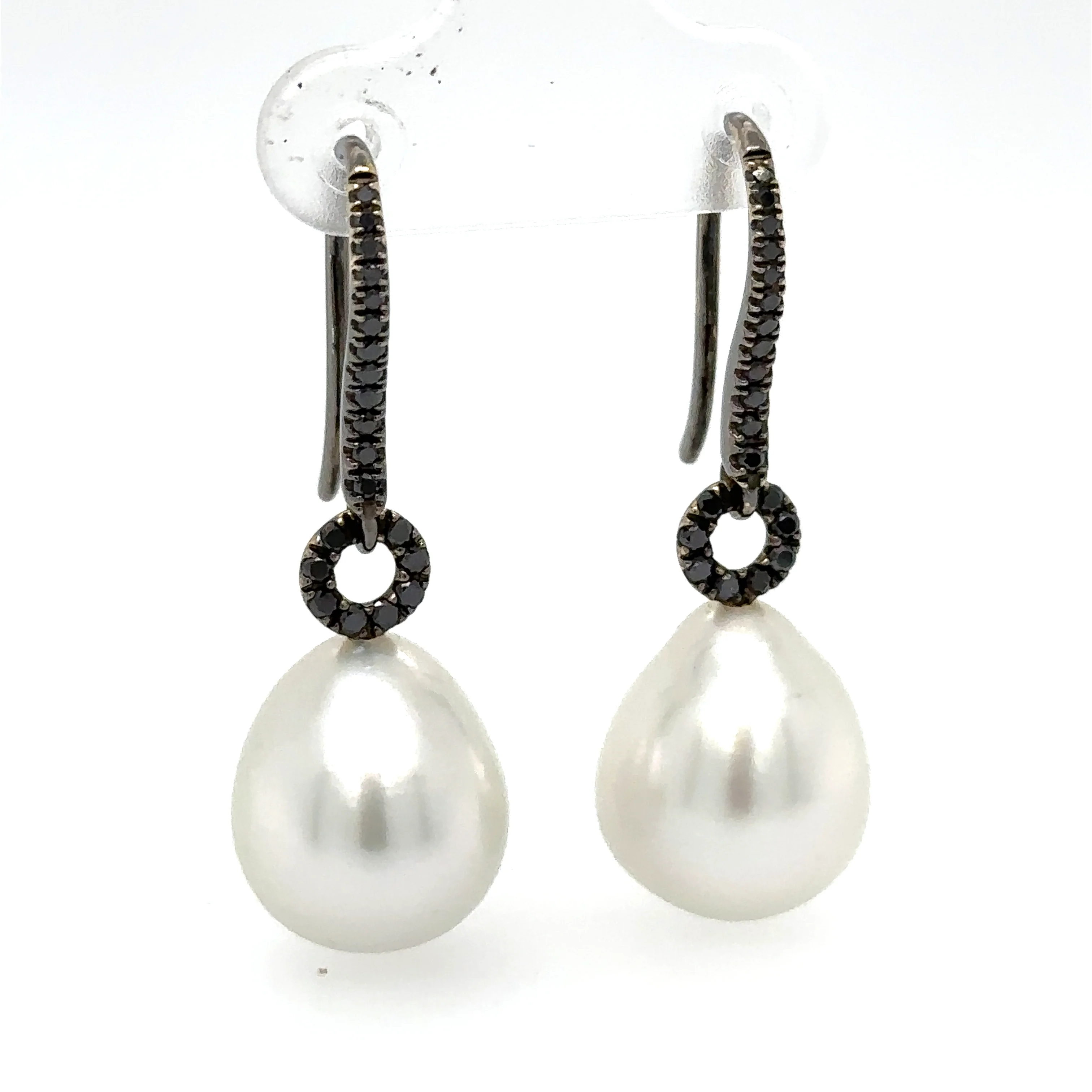 Bespoke Autore South Sea Pearls & Diamond Earrings 0.31ct - Image 6