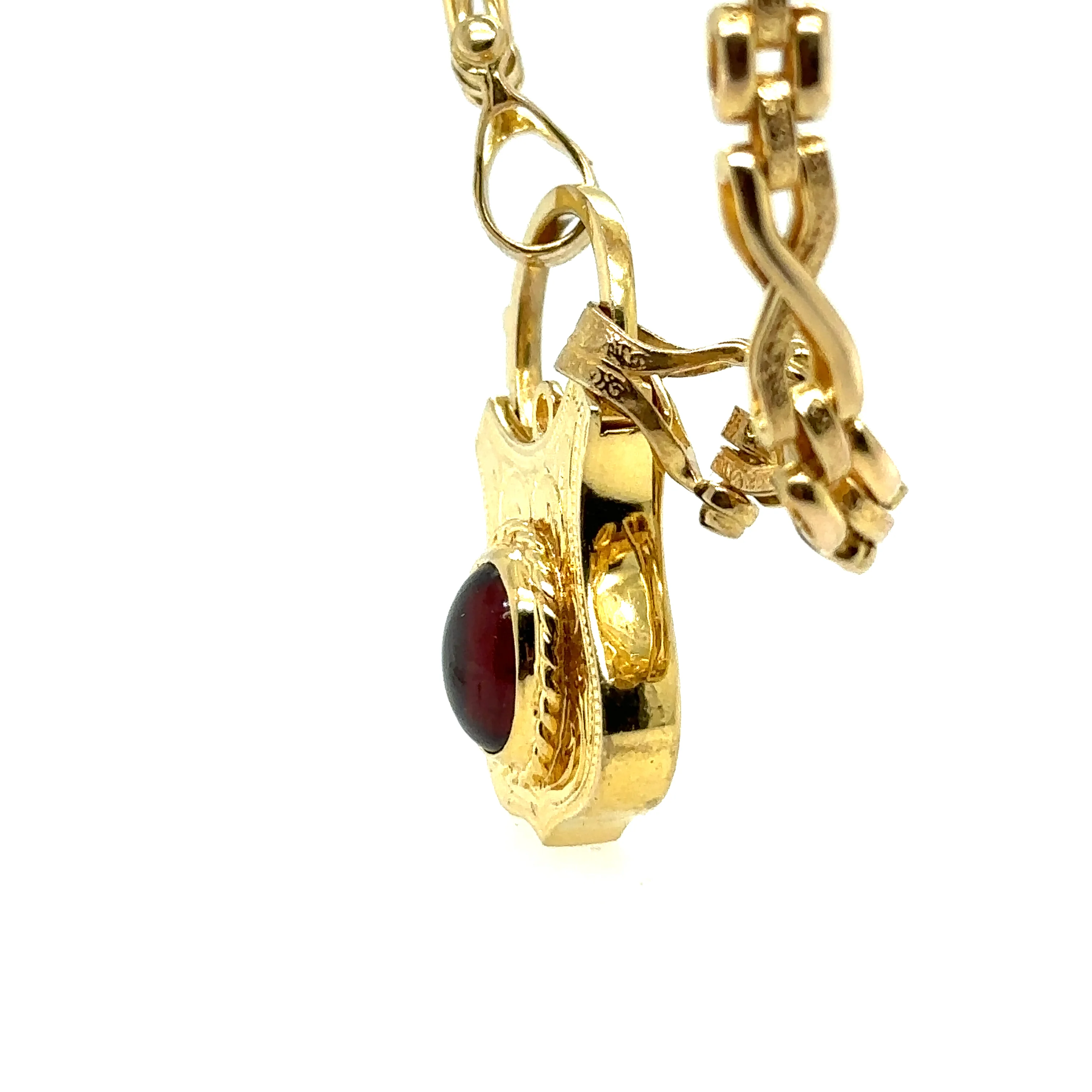 Bespoke Cabochon Garnet Padlock Clasp Necklace - Image 6