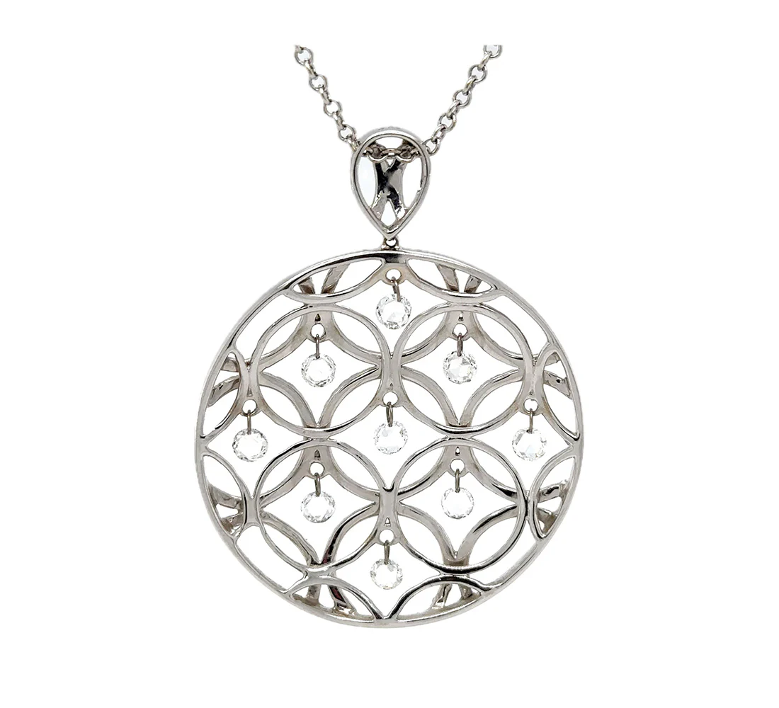 Bespoke Diamond Circular Pendant 1.80ct - Image 2