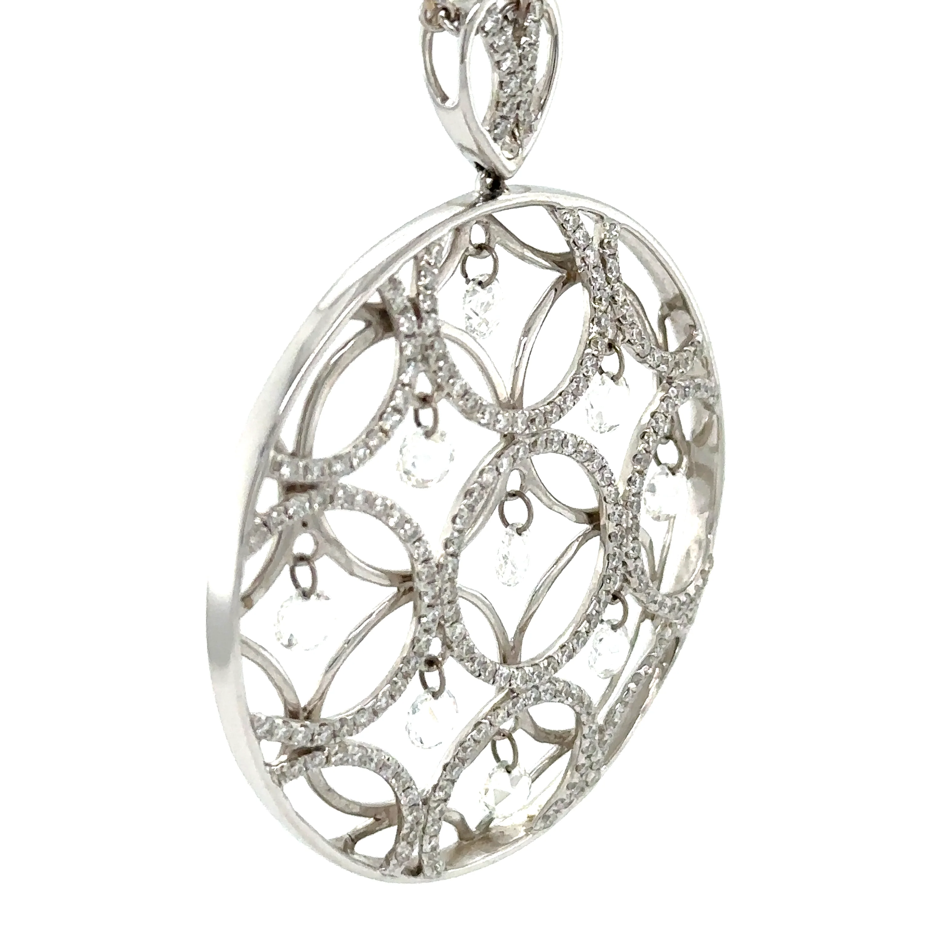 Bespoke Diamond Circular Pendant 1.80ct - Image 3