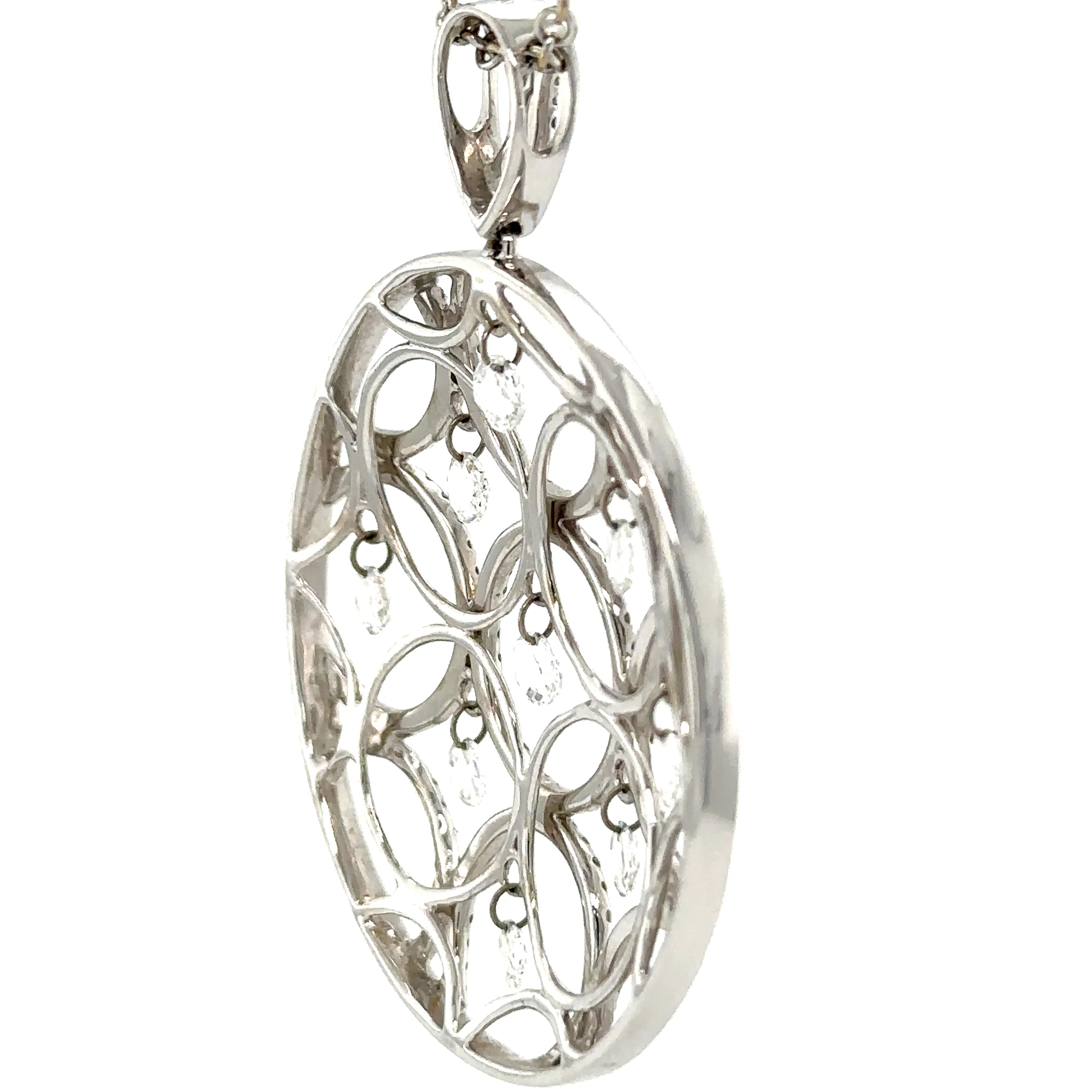 Bespoke Diamond Circular Pendant 1.80ct - Image 4