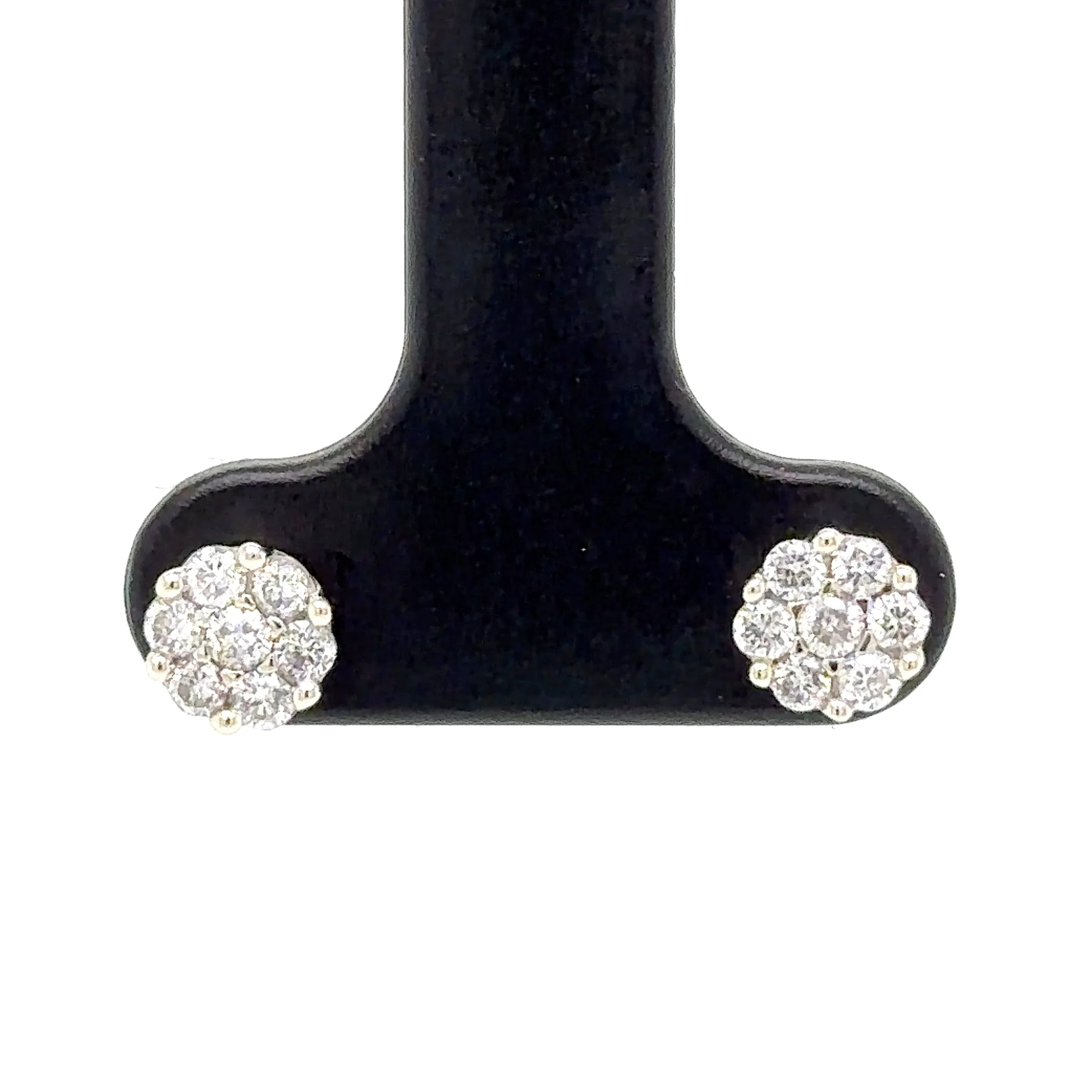 Bespoke Diamond Cluster Earrings 0.50ct - Image 4