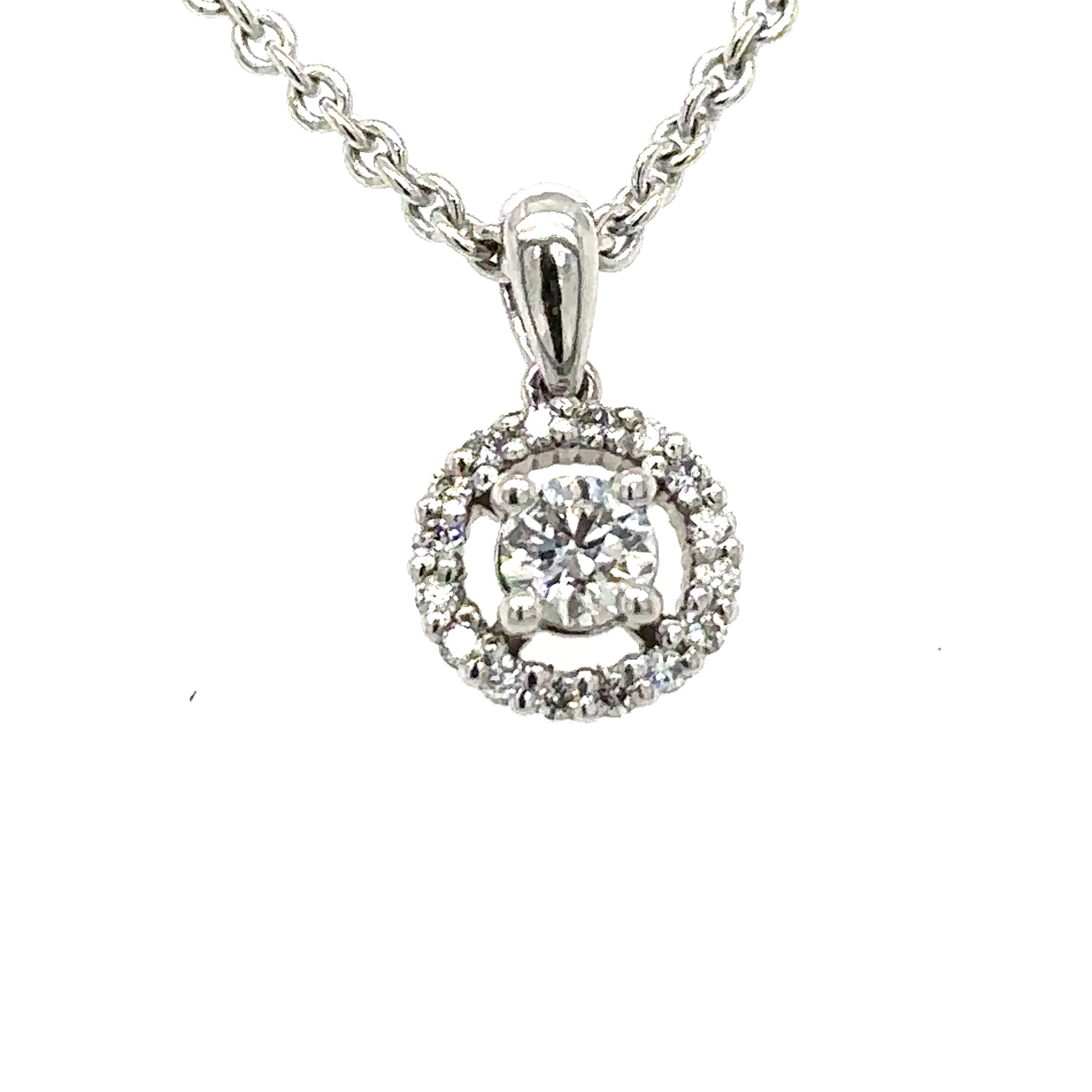 Bespoke Diamond Cluster Necklace 0.31ct - Image 3