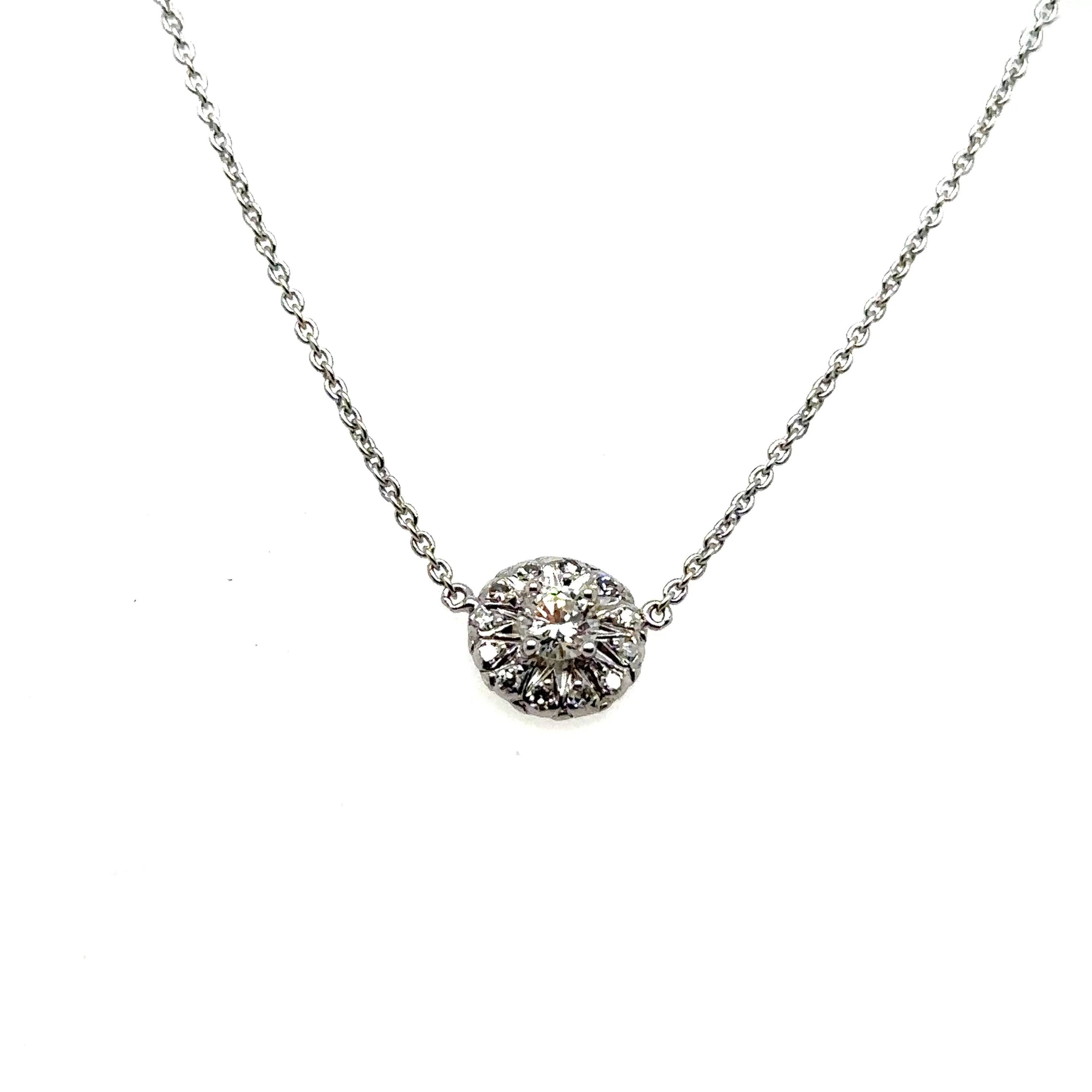Bespoke Diamond Necklace White Gold 0.35ct - Image 3