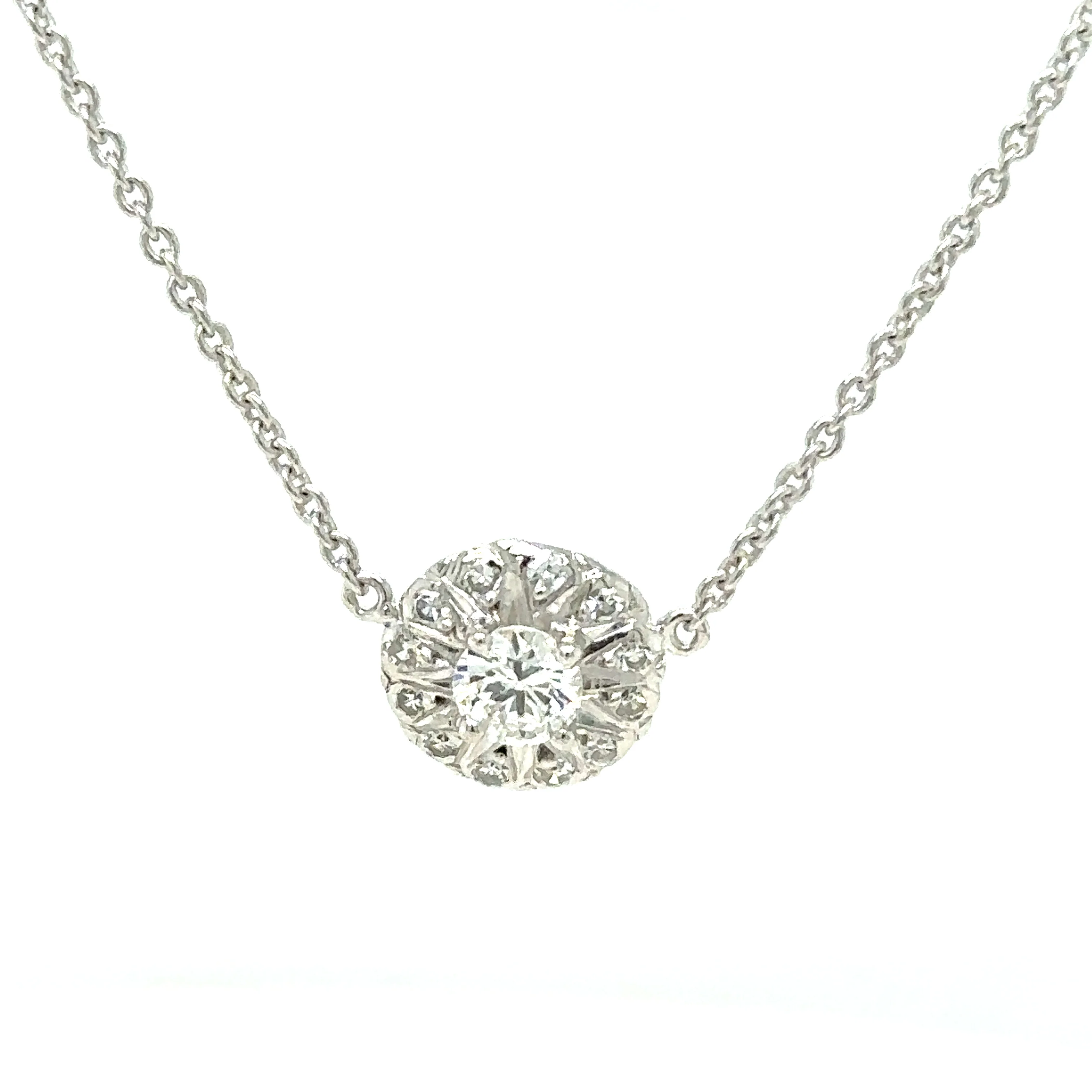 Bespoke Diamond Necklace White Gold 0.35ct - Image 4