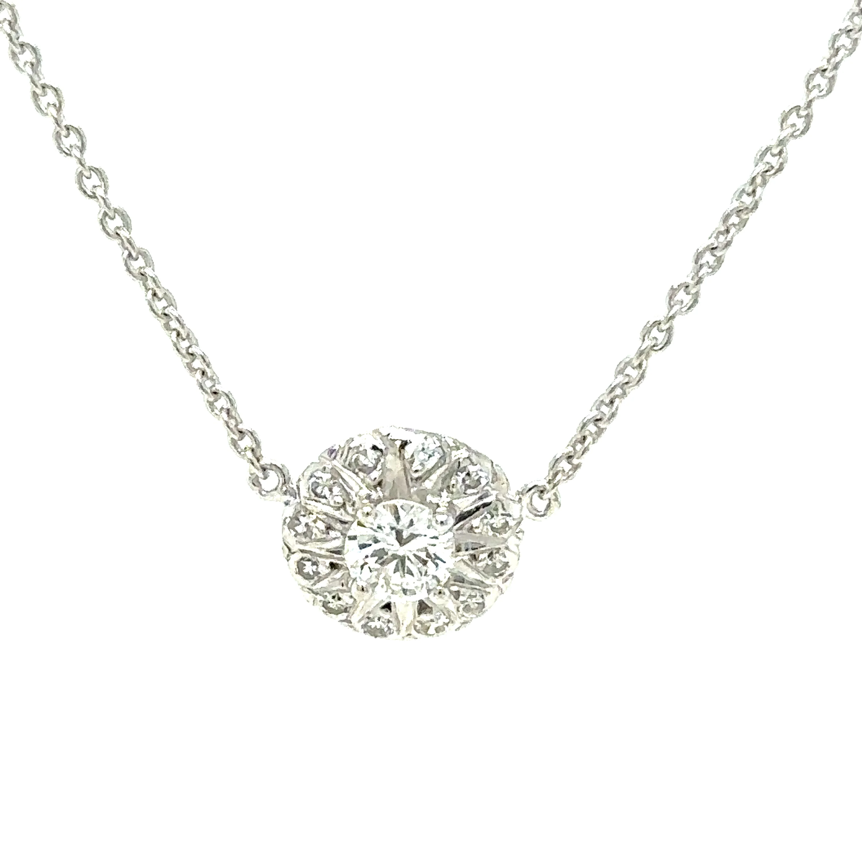 Bespoke Diamond Necklace White Gold 0.35ct - Image 5
