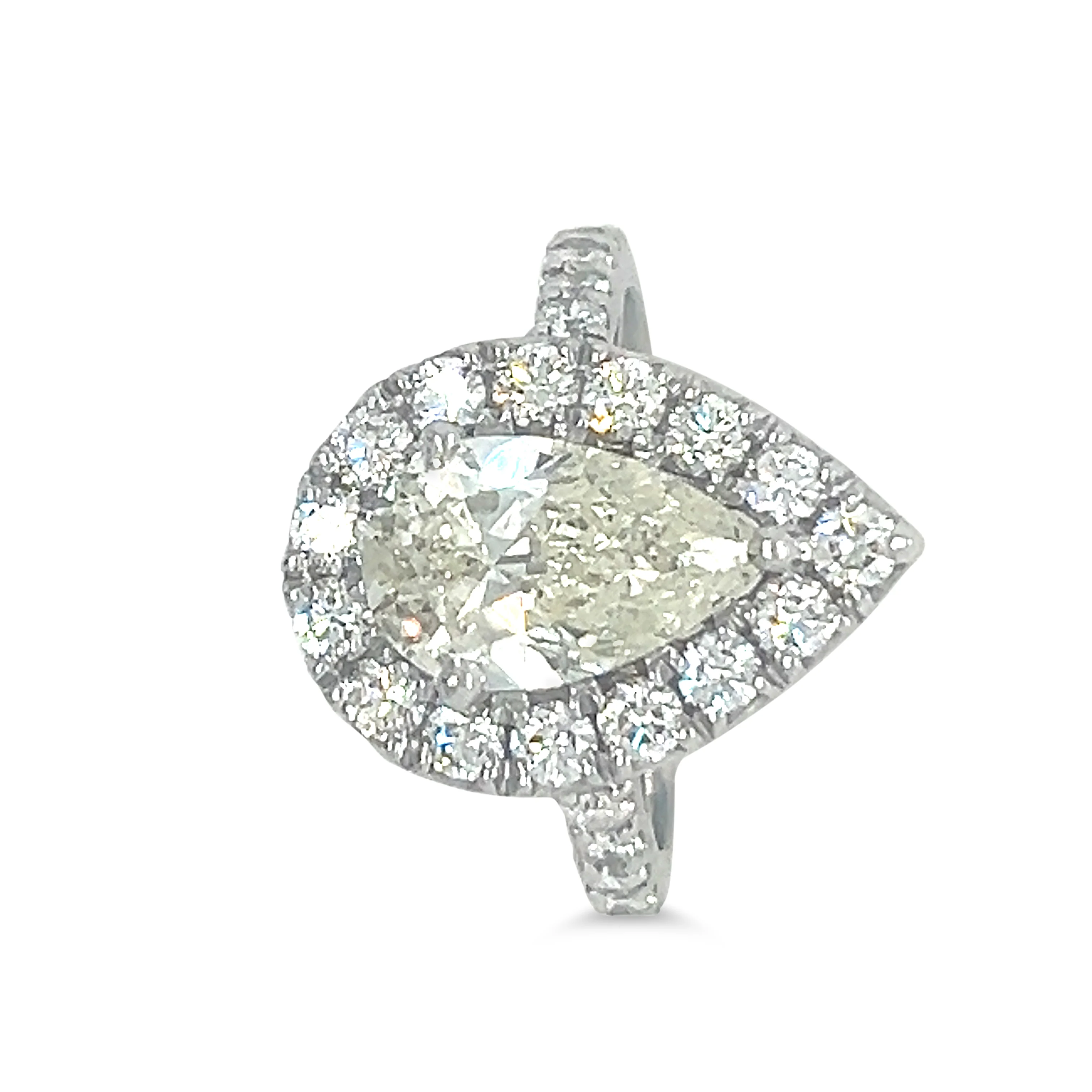 Bespoke Diamond Pear Cluster Ring 2.98ct - Image 2