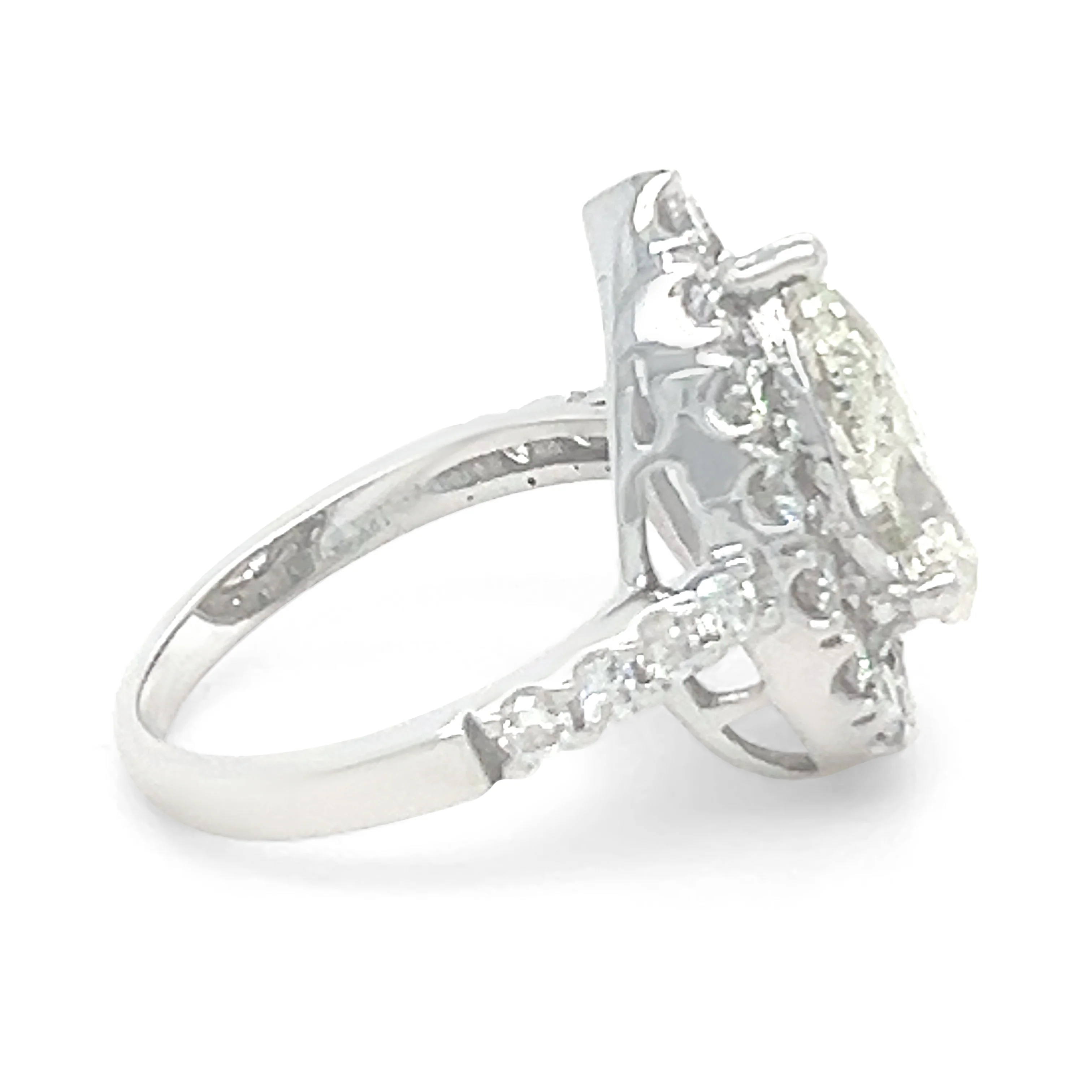 Bespoke Diamond Pear Cluster Ring 2.98ct - Image 5