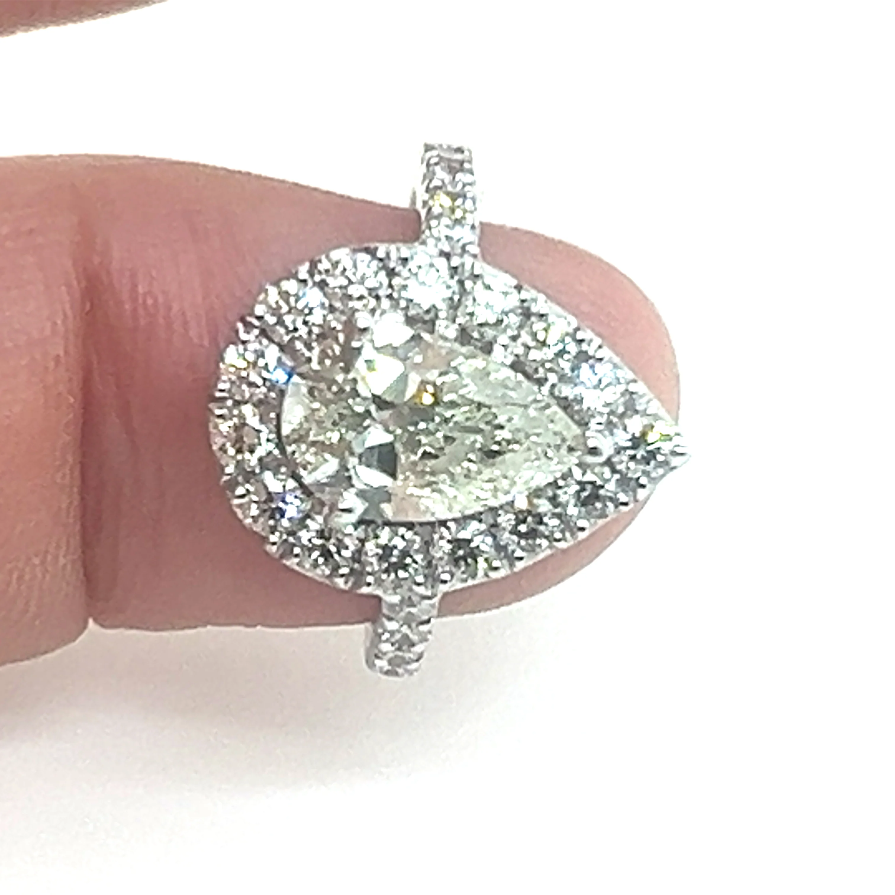 Bespoke Diamond Pear Cluster Ring 2.98ct - Image 7