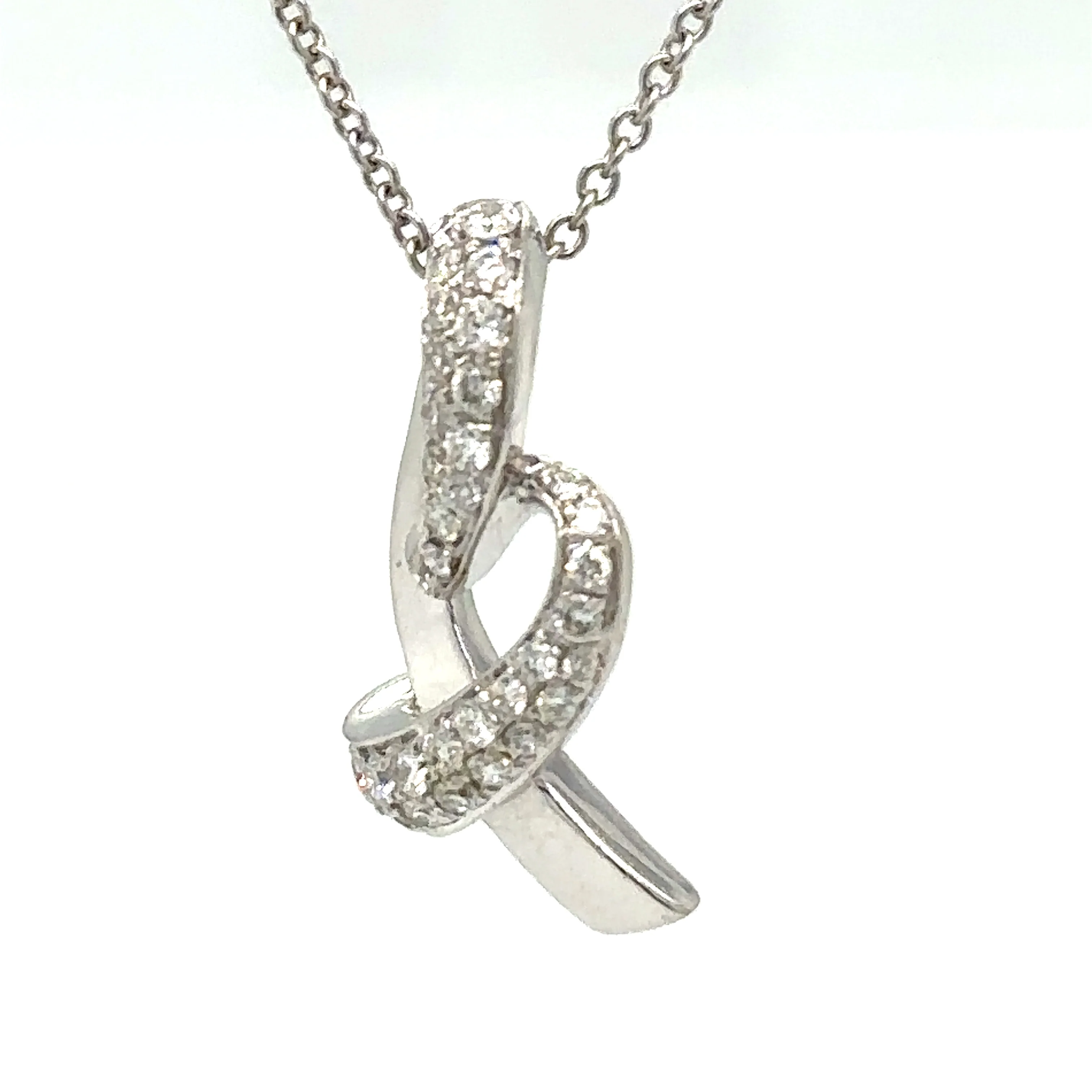 Bespoke Diamond Pendant and Necklace White Gold 0.50ct - Image 10