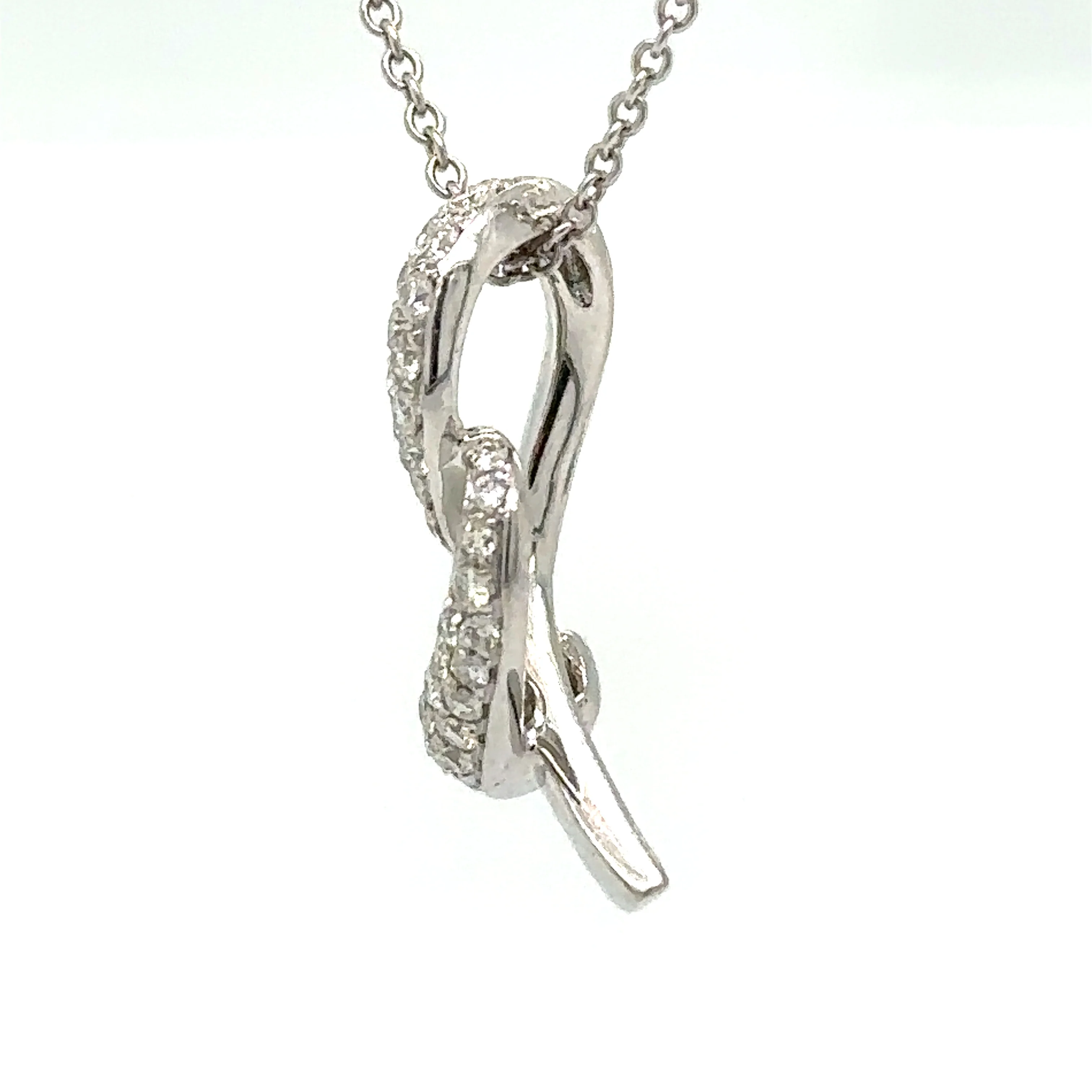 Bespoke Diamond Pendant and Necklace White Gold 0.50ct - Image 12