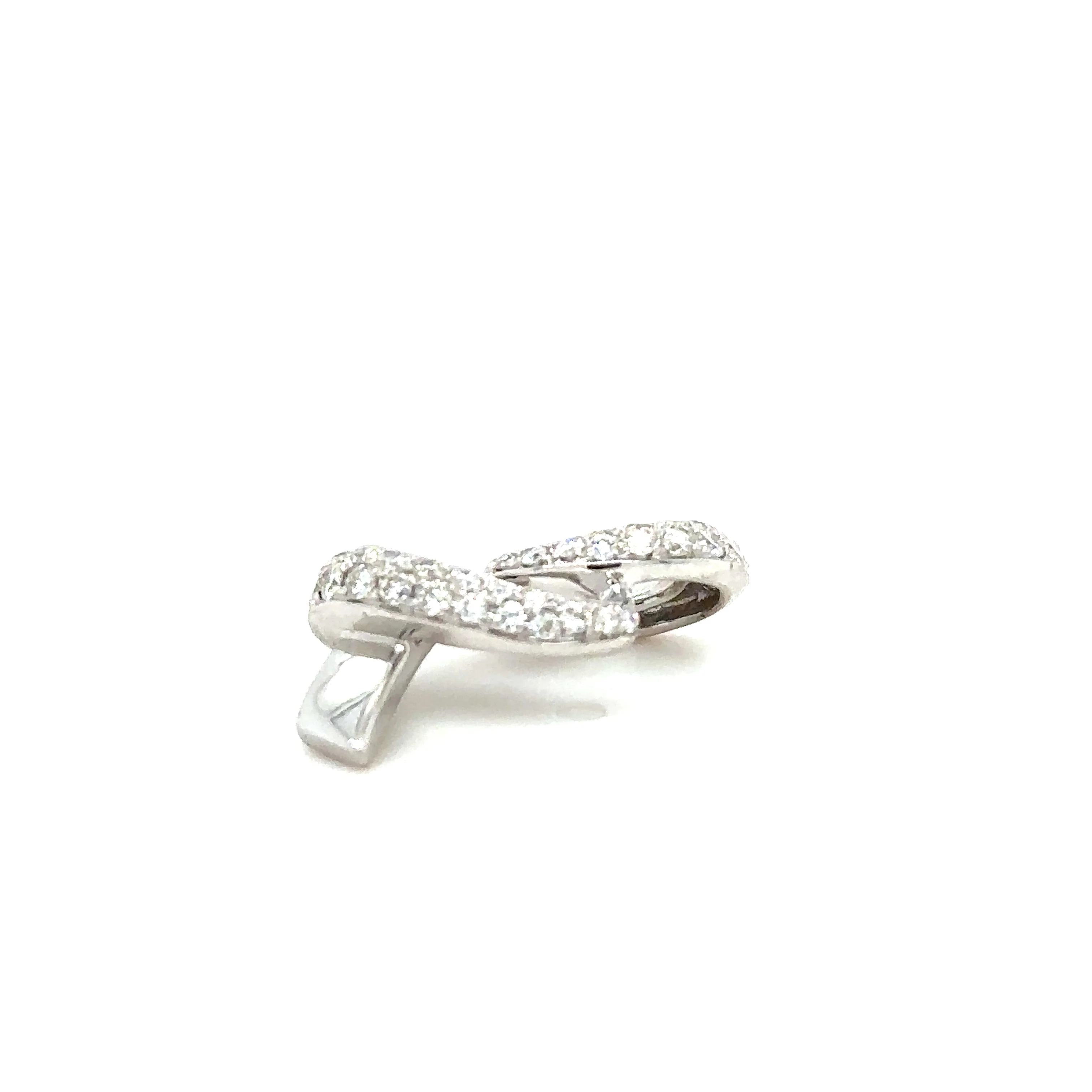 Bespoke Diamond Pendant and Necklace White Gold 0.50ct - Image 2