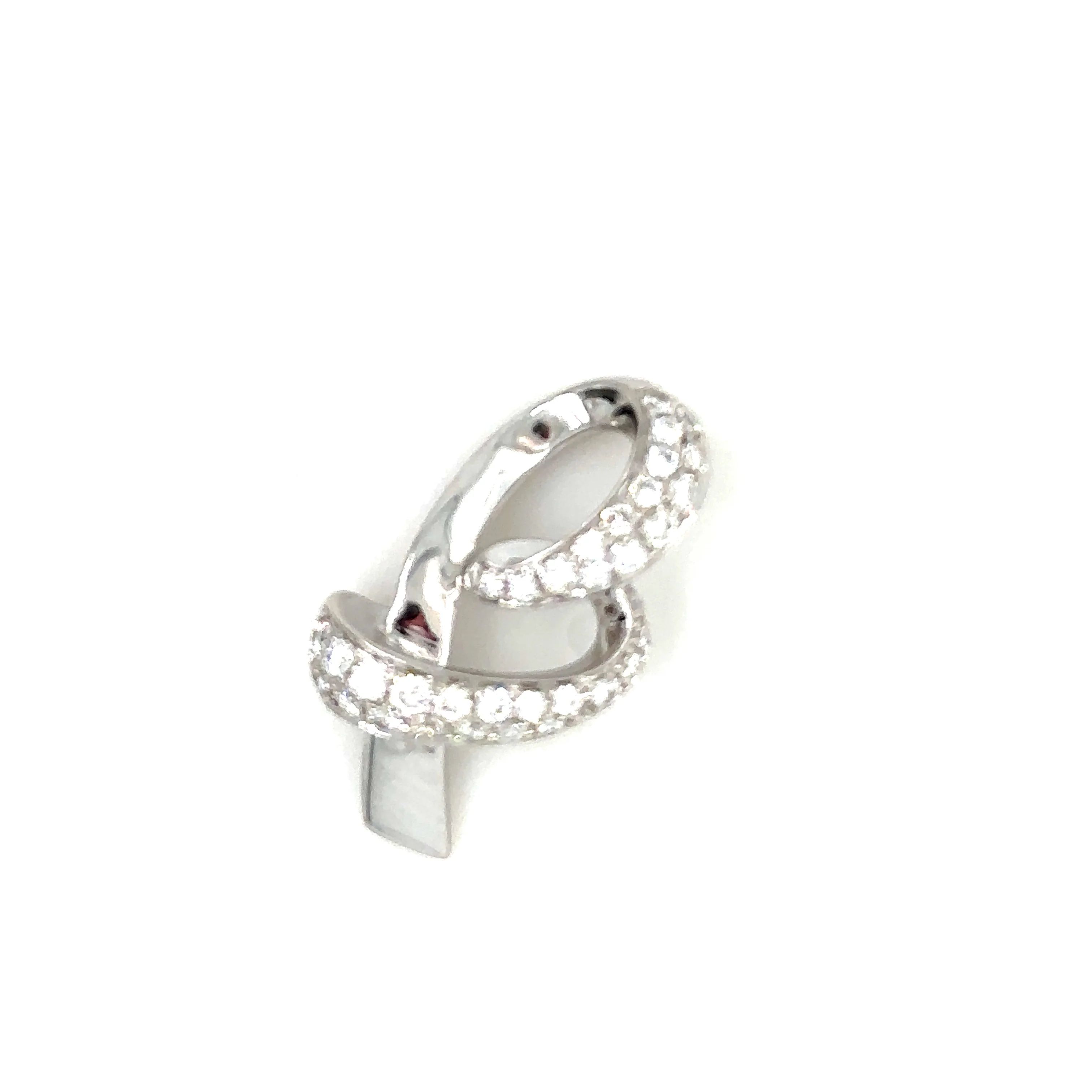Bespoke Diamond Pendant and Necklace White Gold 0.50ct - Image 4