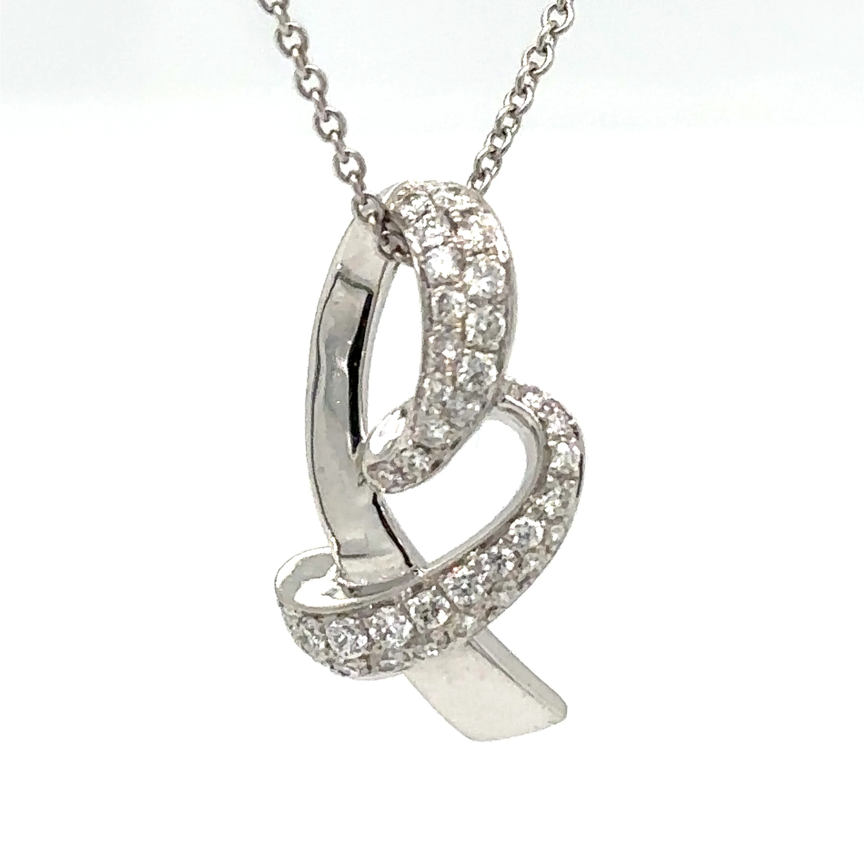 Bespoke Diamond Pendant and Necklace White Gold 0.50ct - Image 8