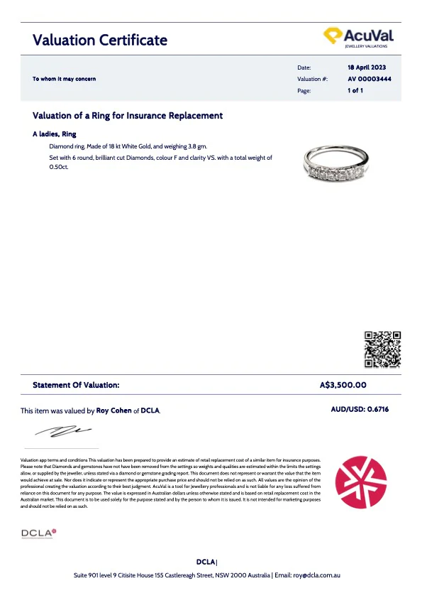 Bespoke Diamond Ring White Gold 0.50ct - Image 3