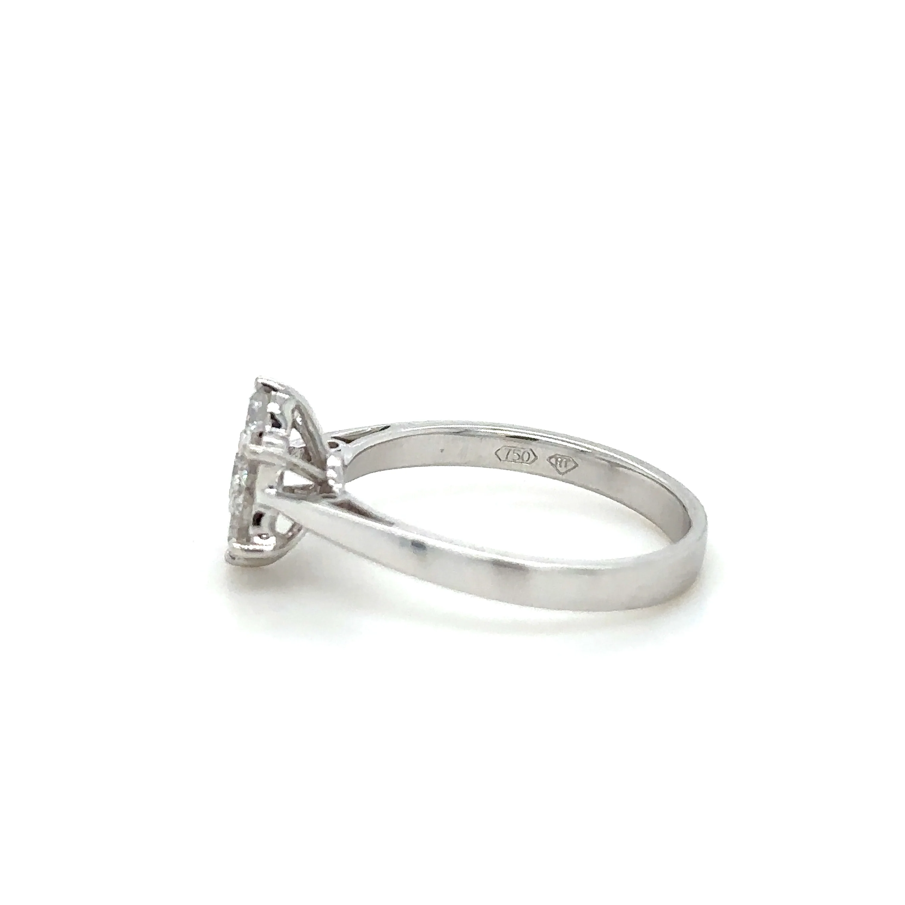 Bespoke Diamond Engagement Ring White Gold 0.50ct - Image 5