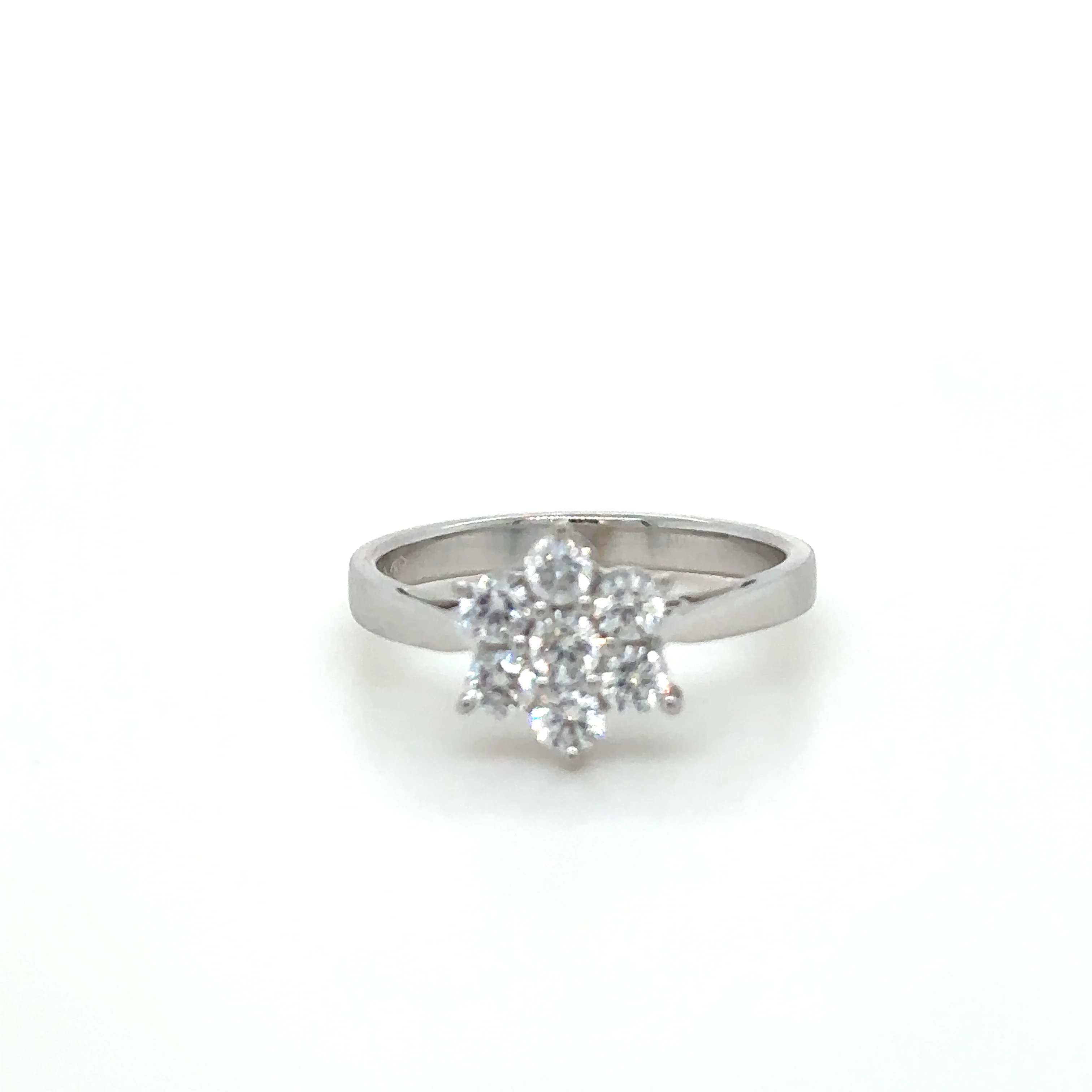 Bespoke Diamond Engagement Ring White Gold 0.50ct - Image 7