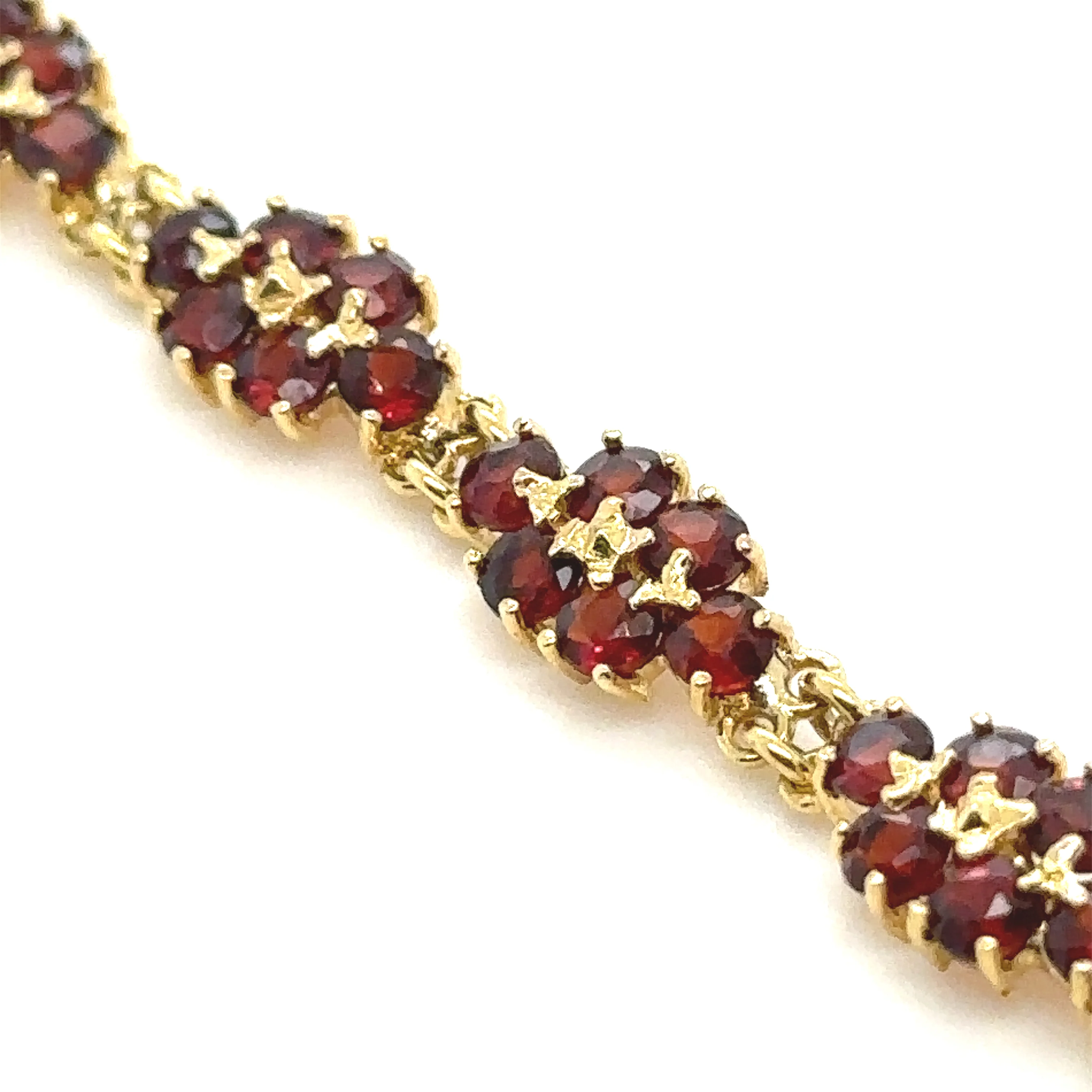 Bespoke Garnet Bracelet & Garnet Earrings Set 15.49g - Image 4