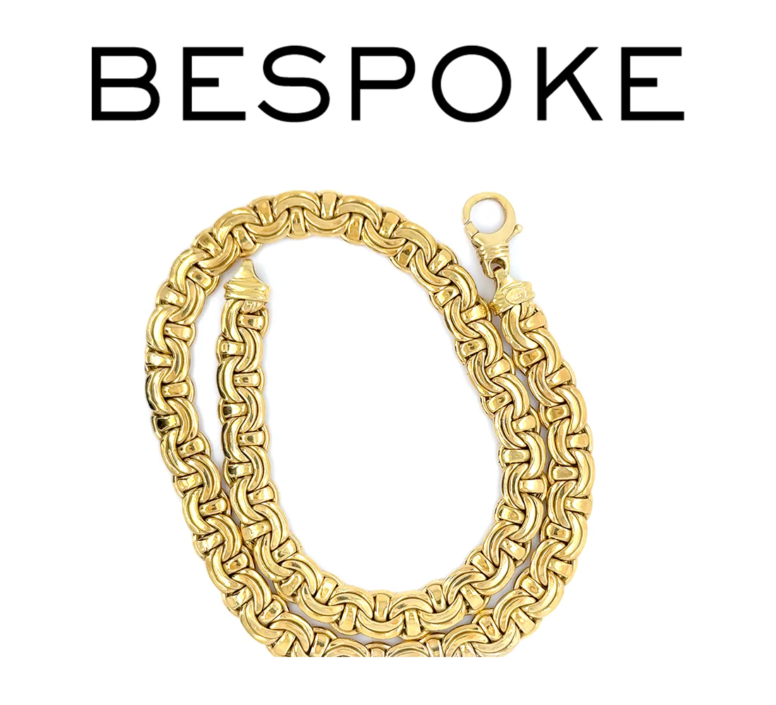 Bespoke Italian 18ct Yellow Gold Necklace 38.3g