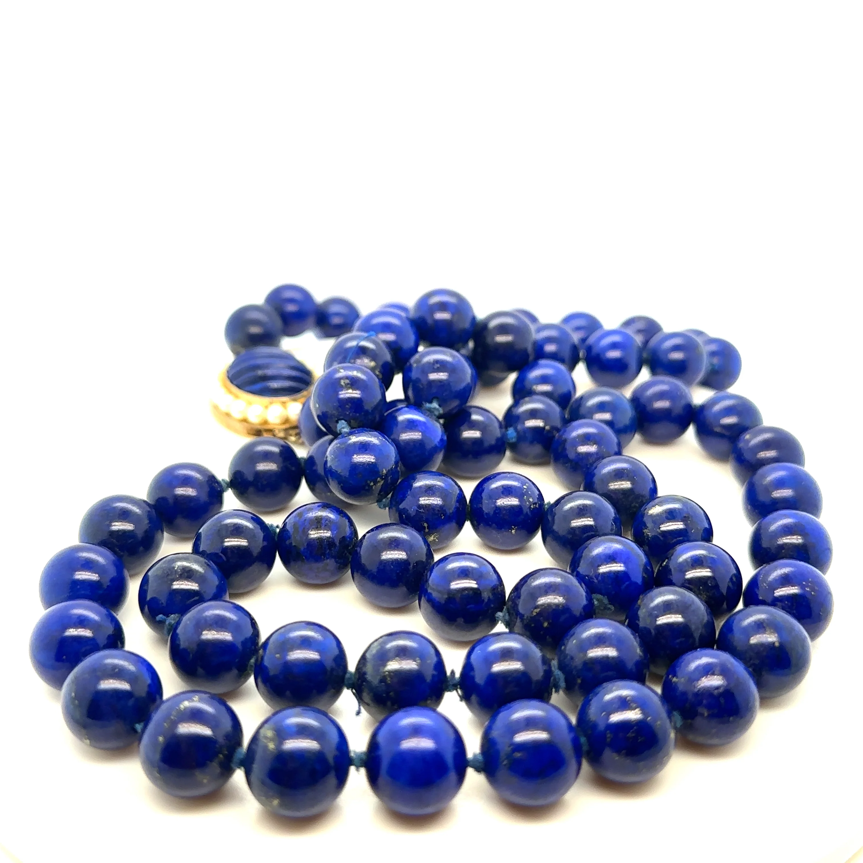 Bespoke Lapis-Lazuli Bead Knotted Necklace - Image 3