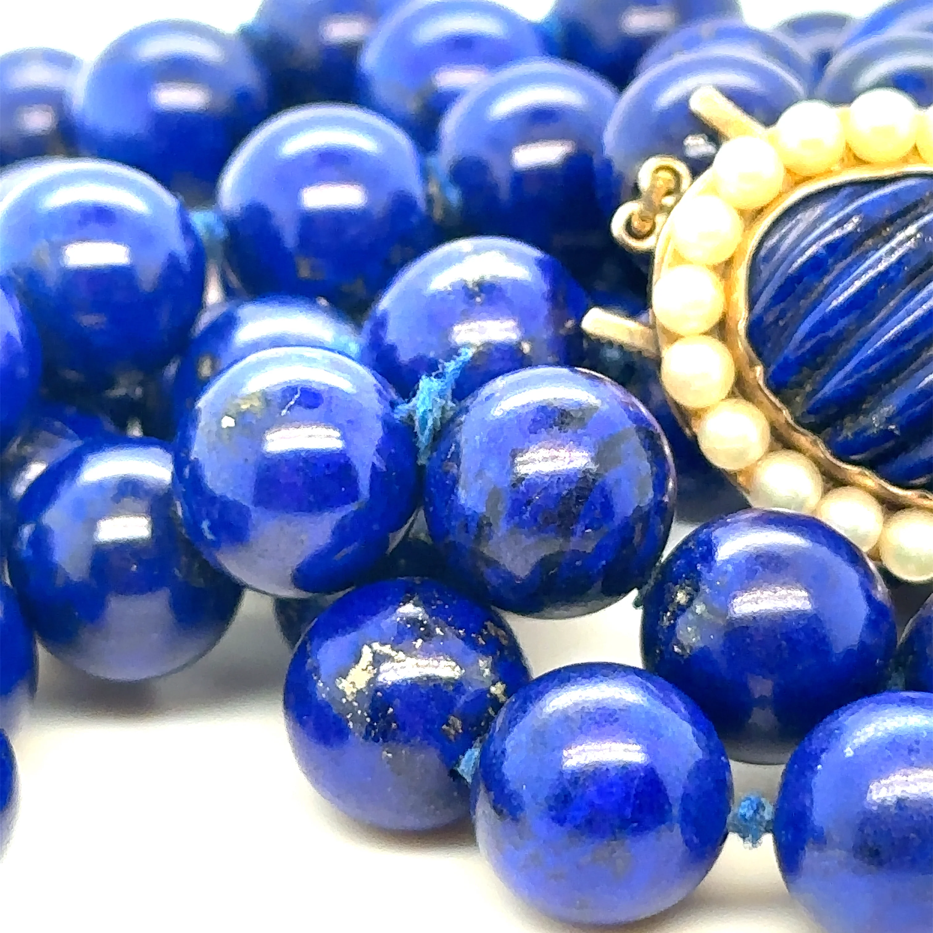 Bespoke Lapis-Lazuli Bead Knotted Necklace - Image 5