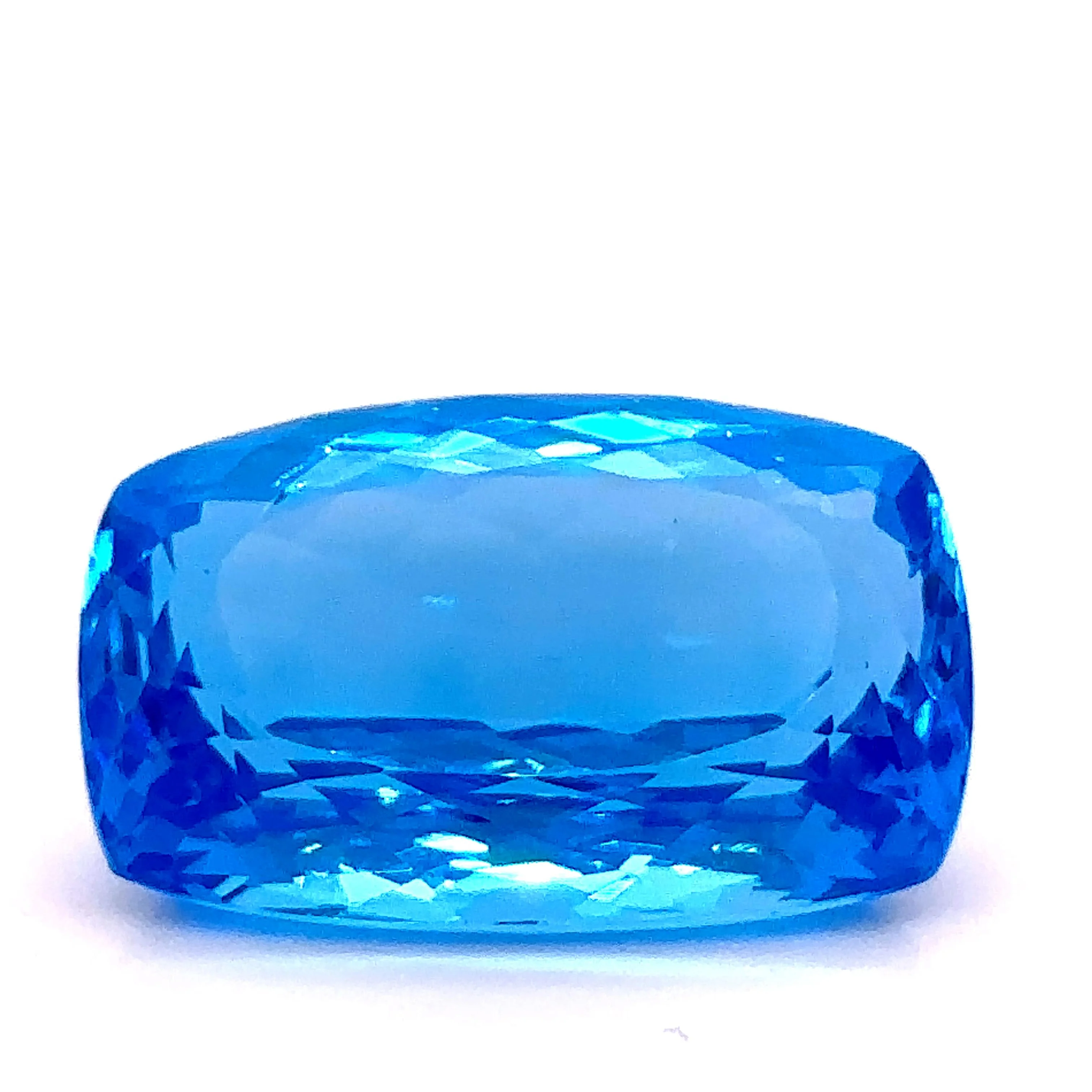 Bespoke Loose Blue Topaz Elongated Cushion Cut 33.3ct - Image 3