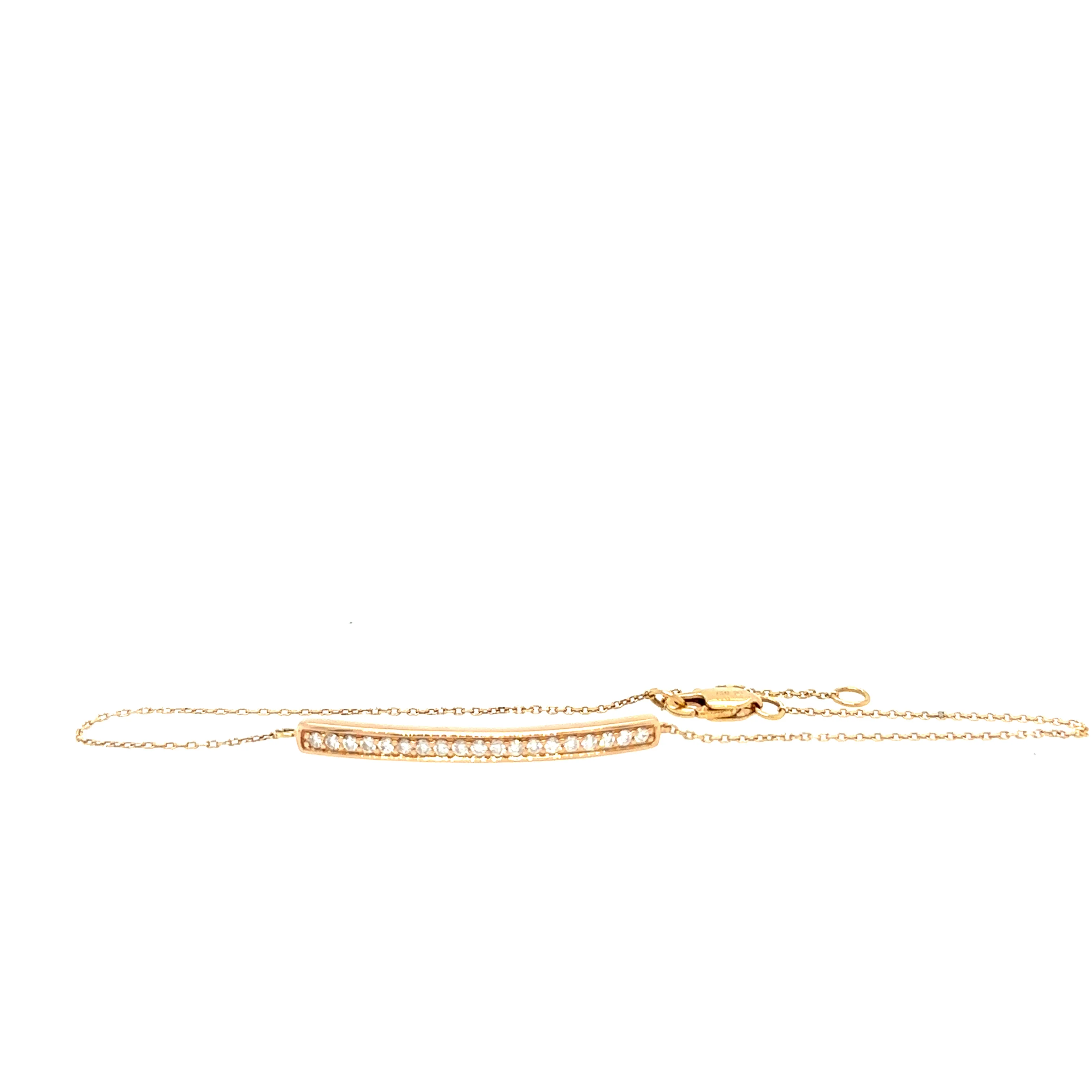 Bespoke Midas 18ct Rose Gold Chain 0.23ct - Image 2