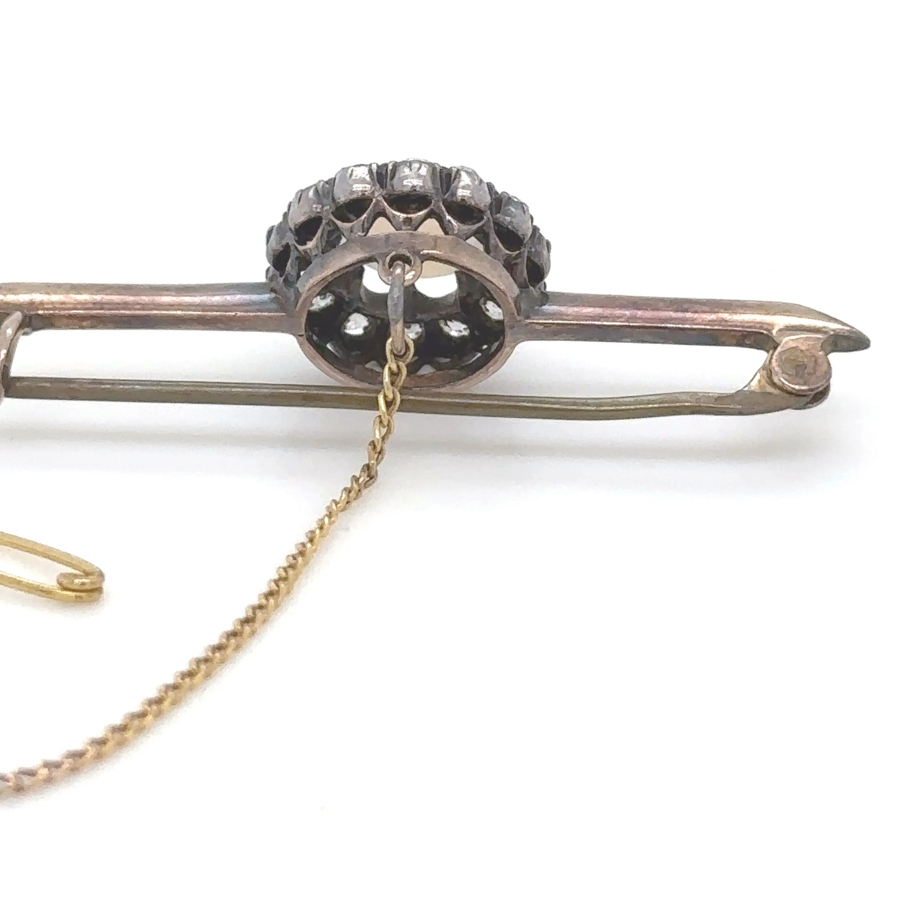 Bespoke Opal And Diamond Round Cluster Bar Brooch 1.84ct - Image 6