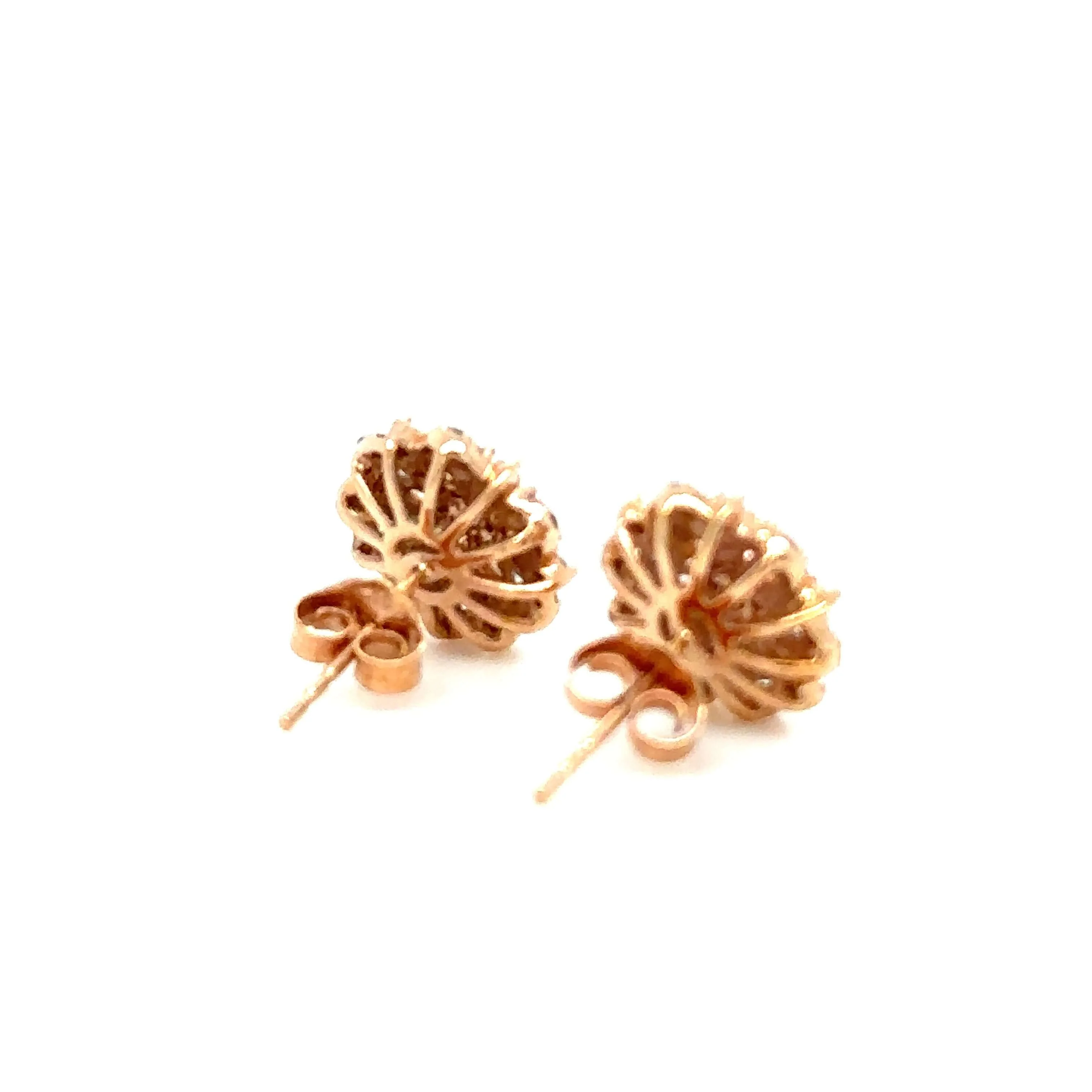 Bespoke Pink & White Diamond Stud Earrings 0.75ct - Image 12
