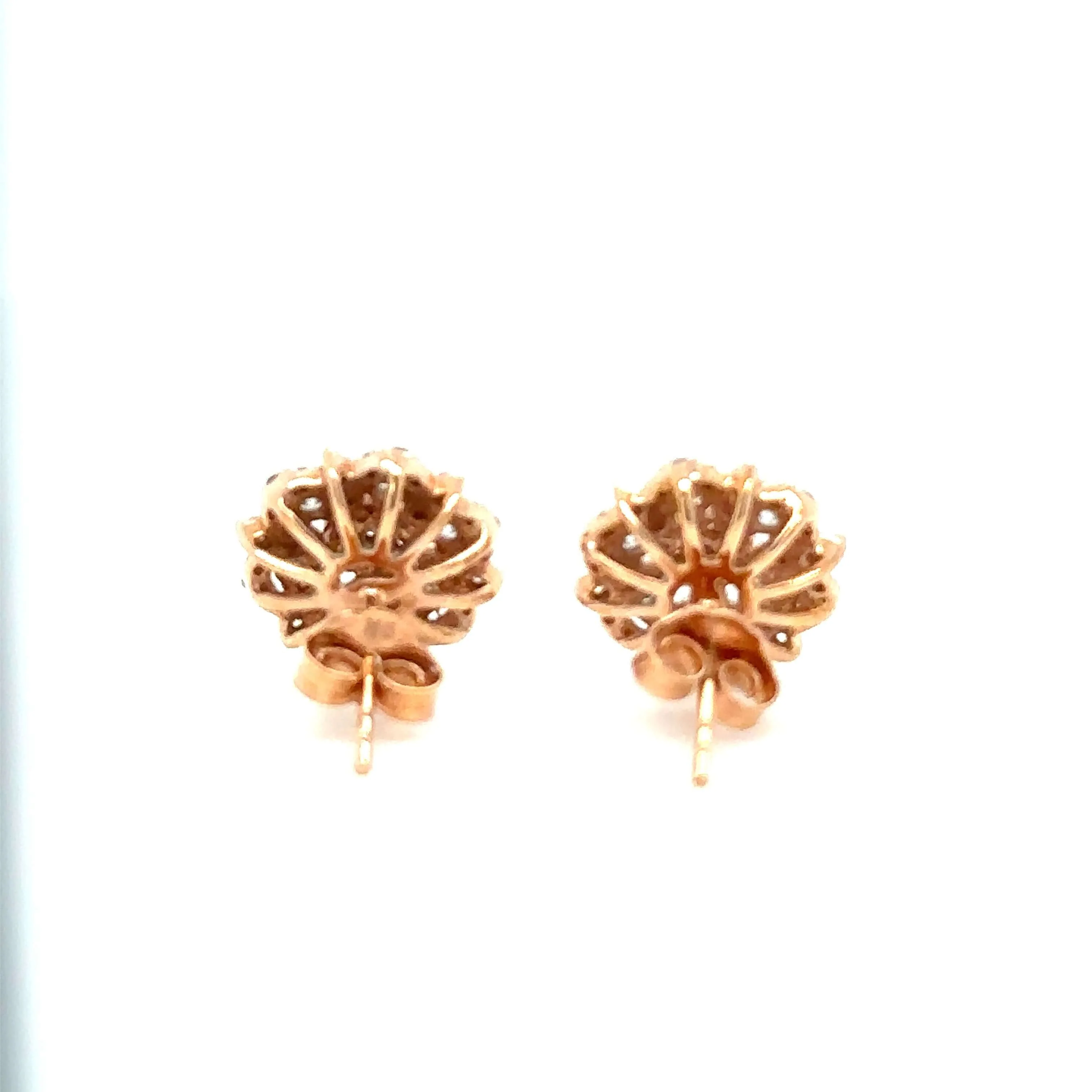 Bespoke Pink & White Diamond Stud Earrings 0.75ct - Image 13