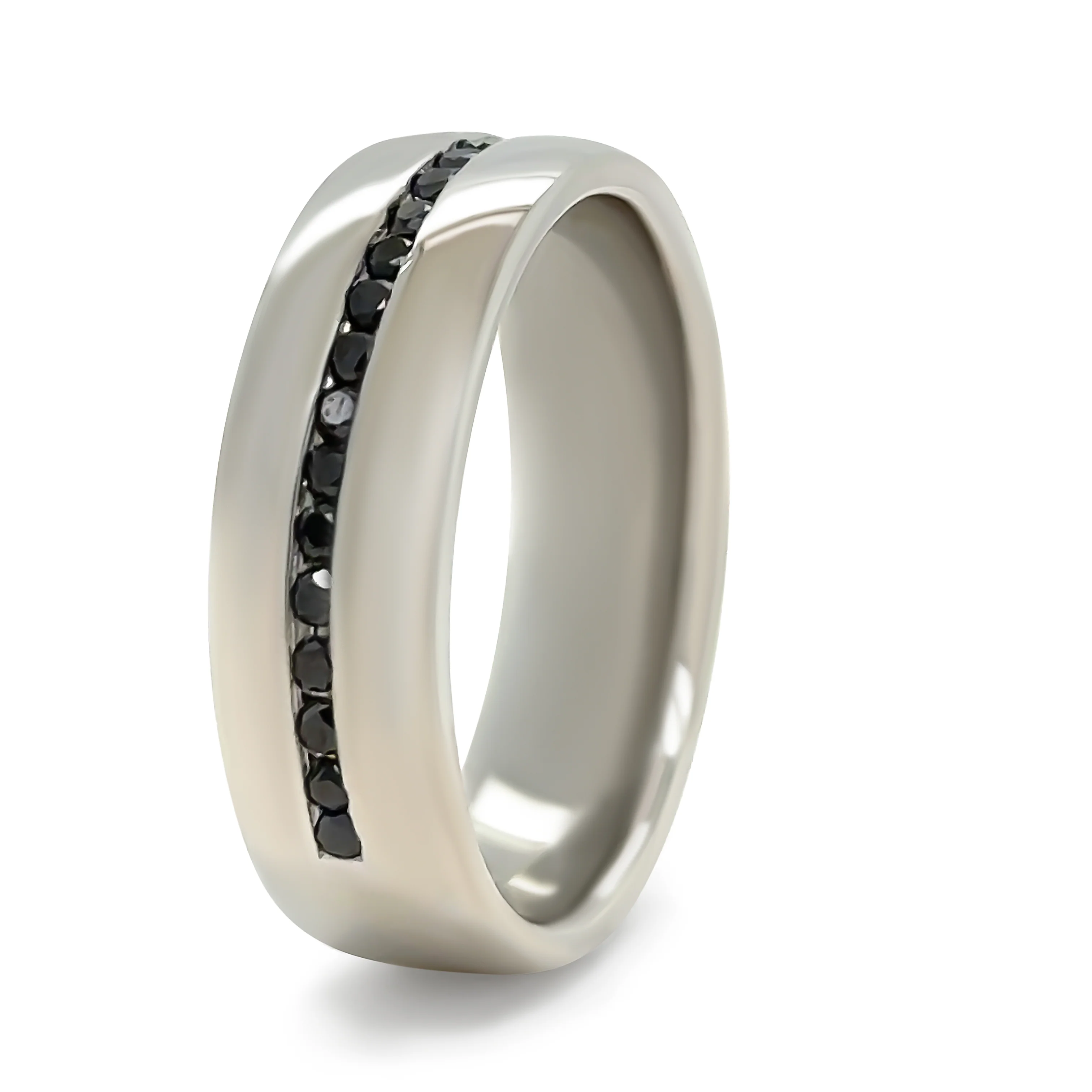 Bespoke Platinum Diamond Wedding Band 0.20ct - Image 2