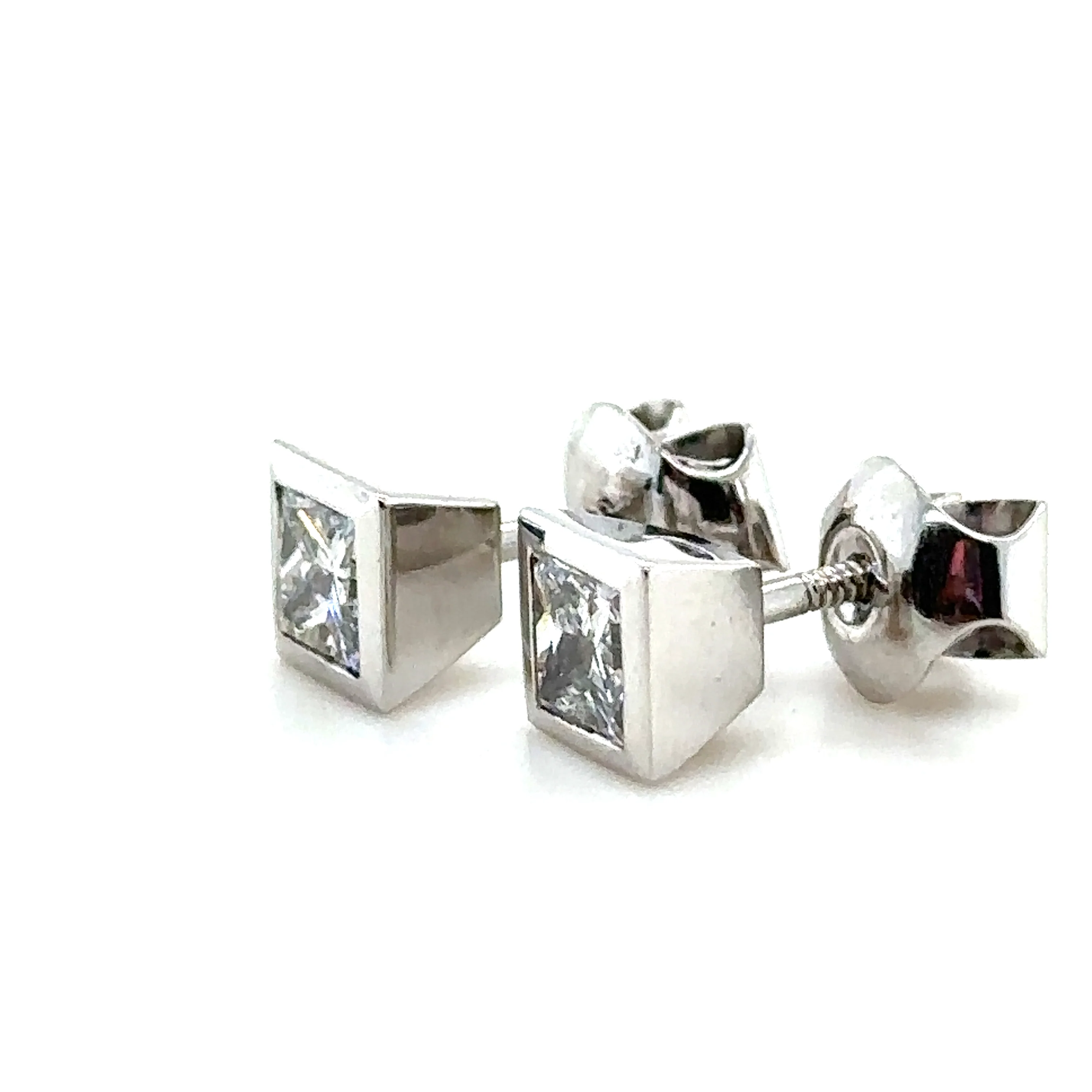 Bespoke Diamond Princess Cut Earrings 1.16ct - Image 3