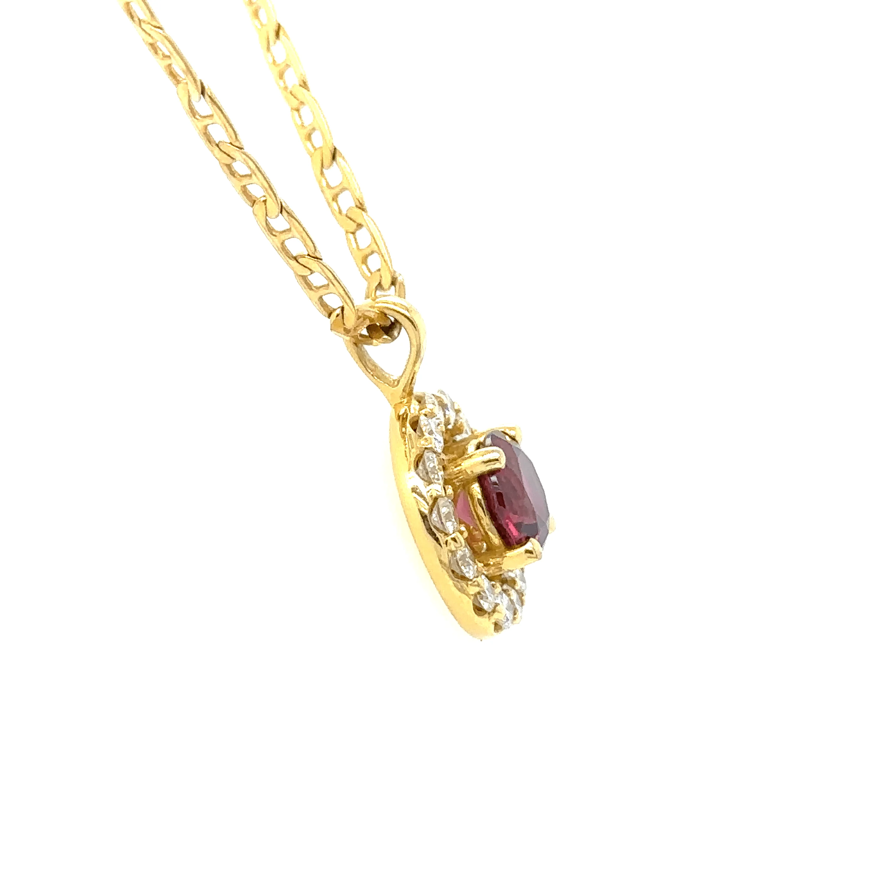 Bespoke Rhodolite Garnet Pendant - Image 5