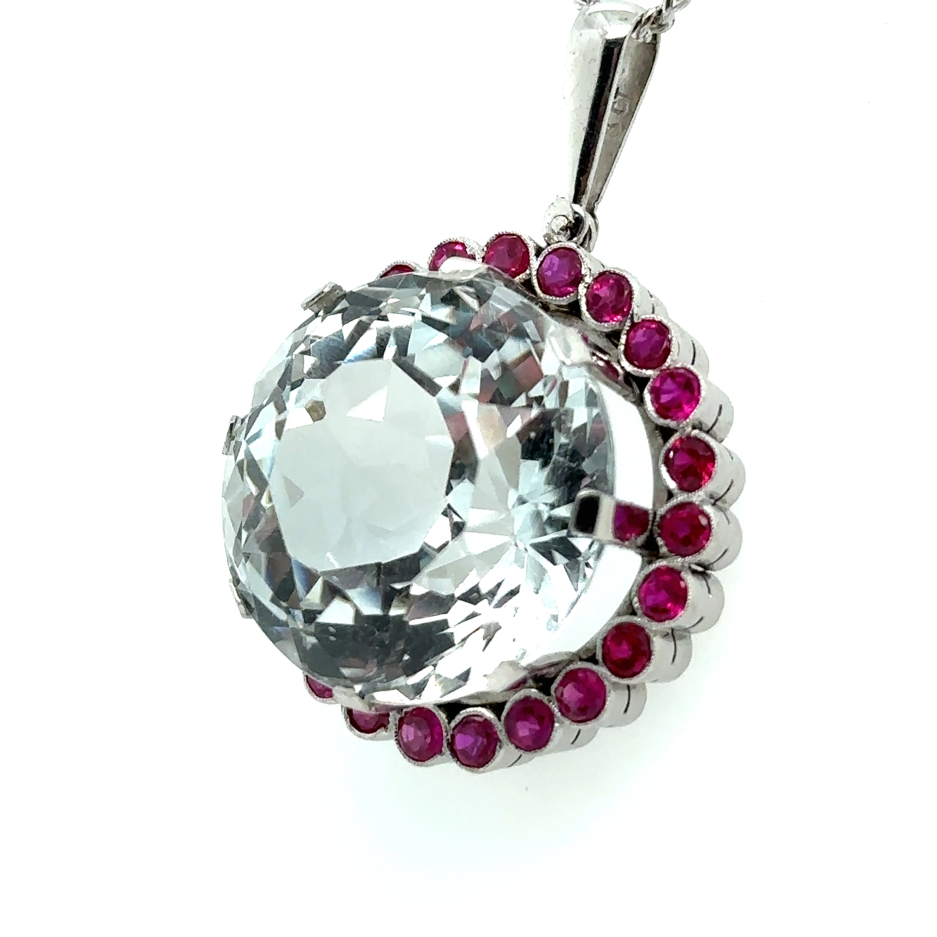 Bespoke Rock Crystal Cluster Pendant 30ct - Image 3