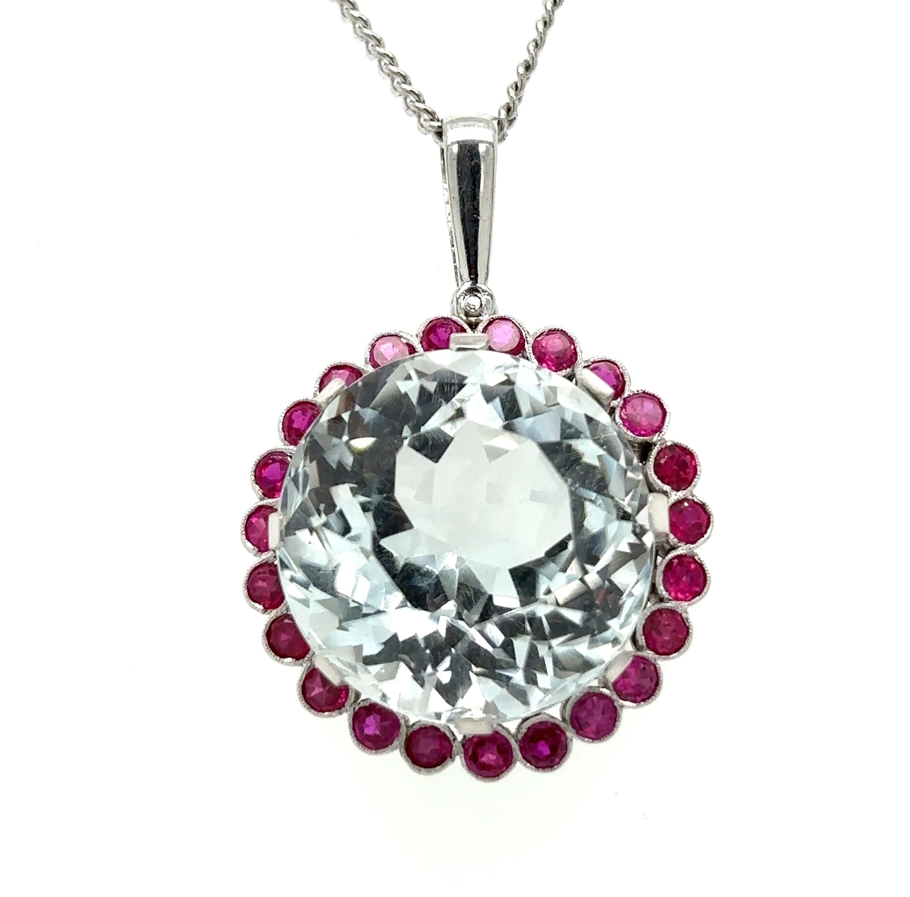 Bespoke Rock Crystal Cluster Pendant 30ct - Image 5
