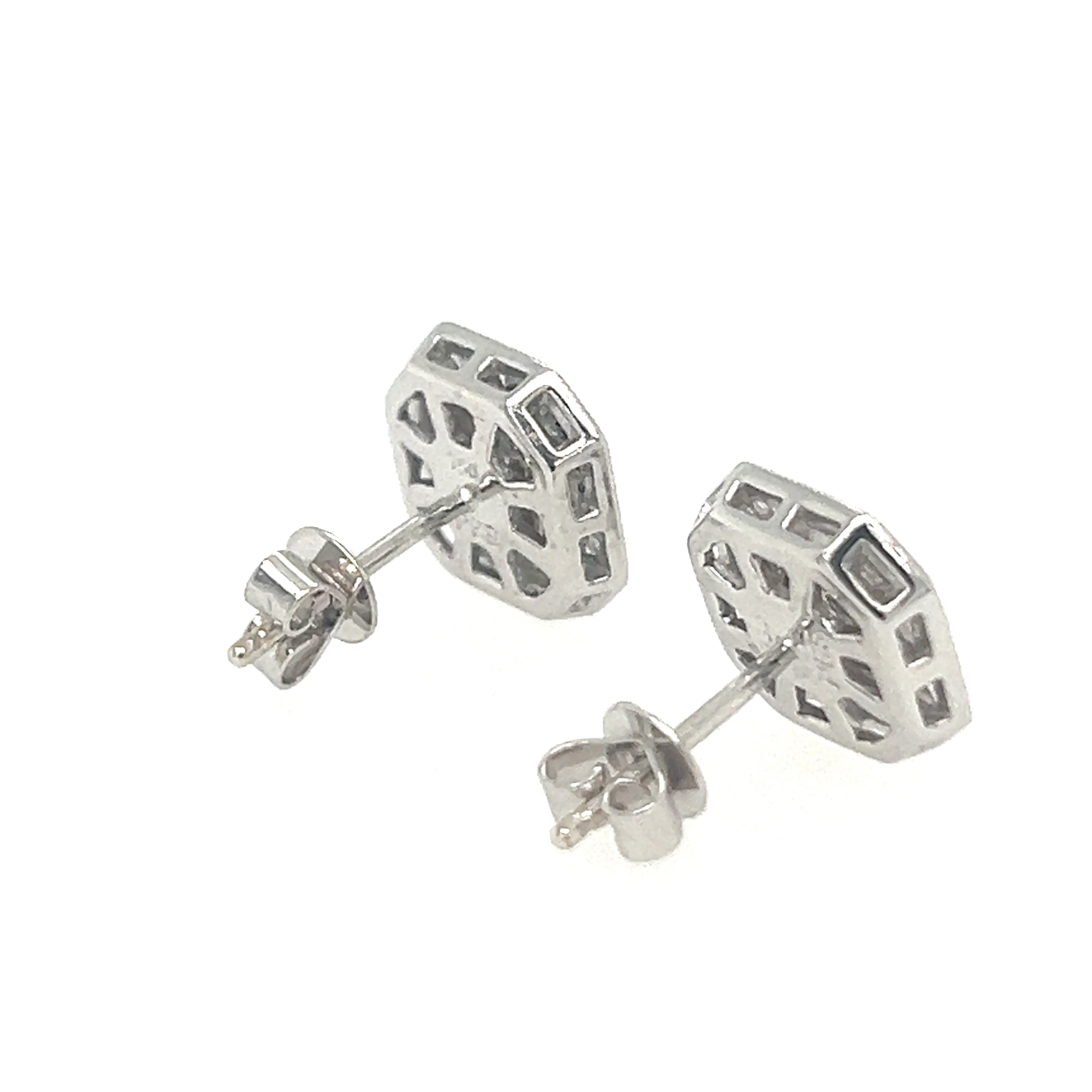 Bespoke Square Cut Diamond Earrings 0.75ct - Image 3