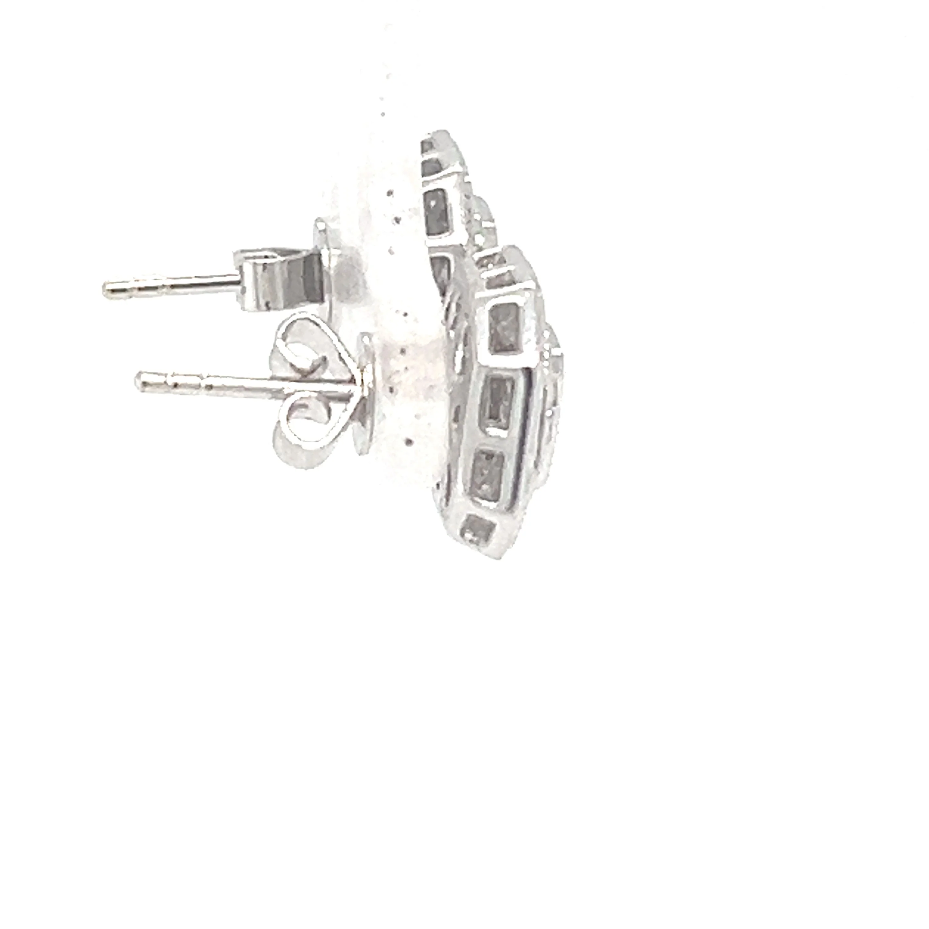 Bespoke Square Cut Diamond Earrings 0.75ct - Image 4