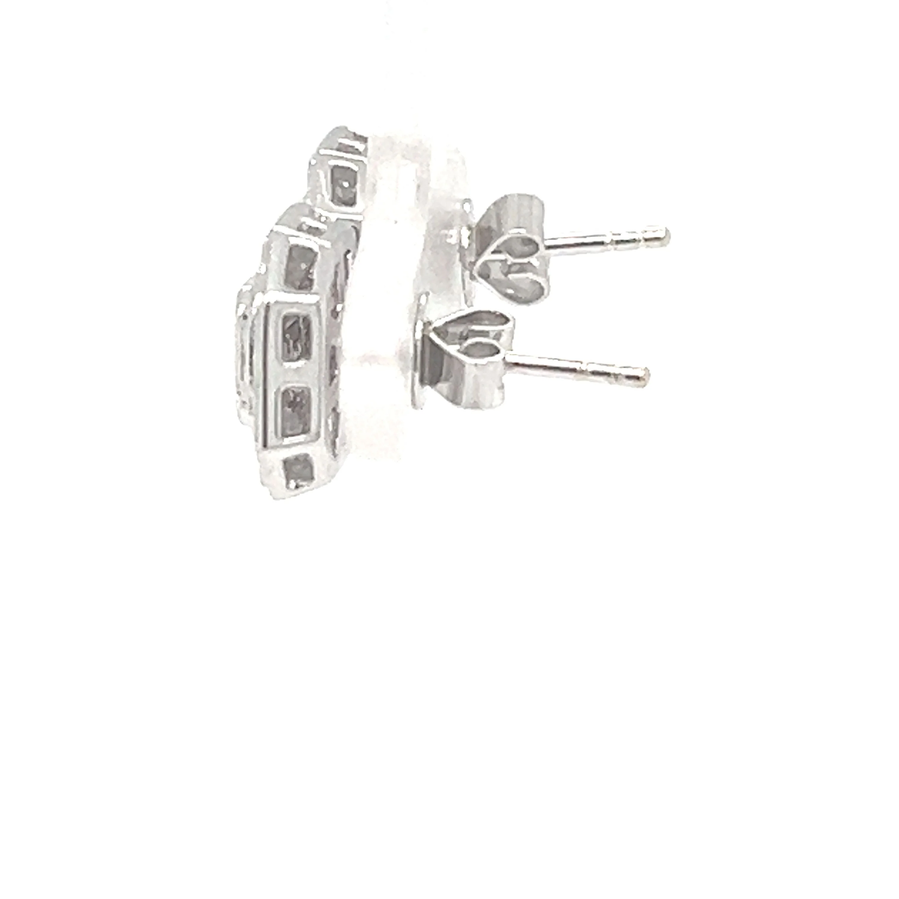 Bespoke Square Cut Diamond Earrings 0.75ct - Image 5