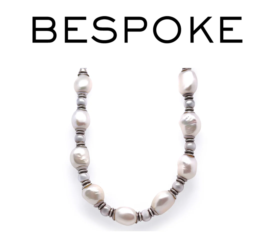 Bespoke Sterling Silver Freshwater Pearl Necklace 47.9g