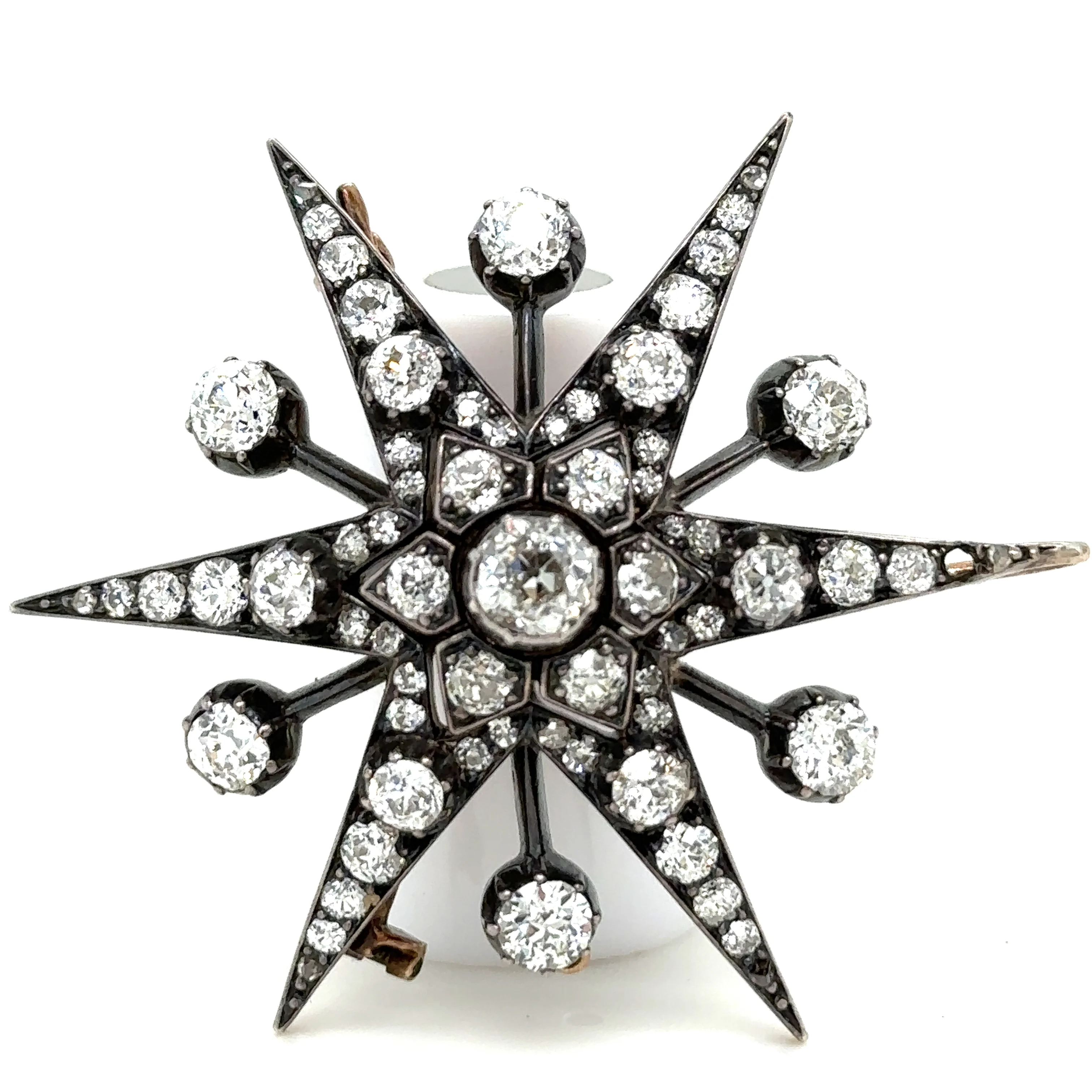 Bespoke Victorian Diamond Starburst Pendant/Brooch 8.70ct - Image 2