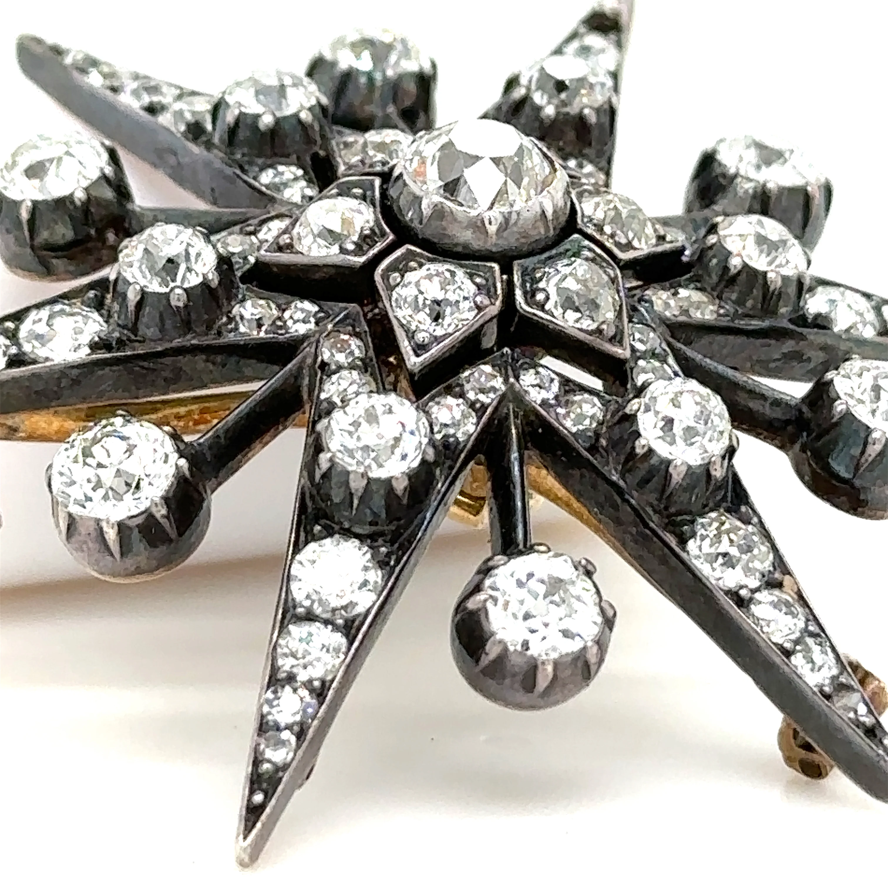 Bespoke Victorian Diamond Starburst Pendant/Brooch 8.70ct - Image 4
