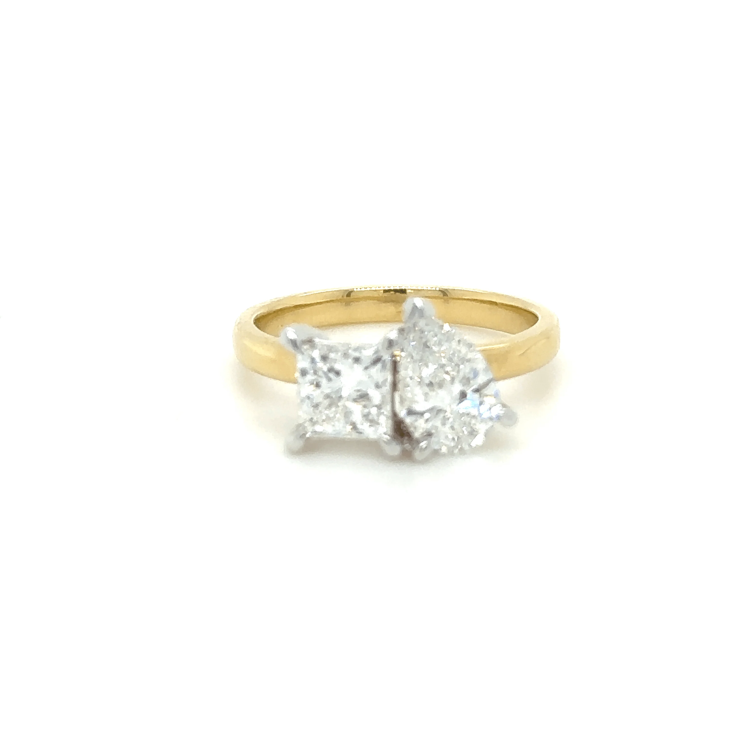 Bespoke Yellow & White Gold Engagement ring 2.0ct - Image 2