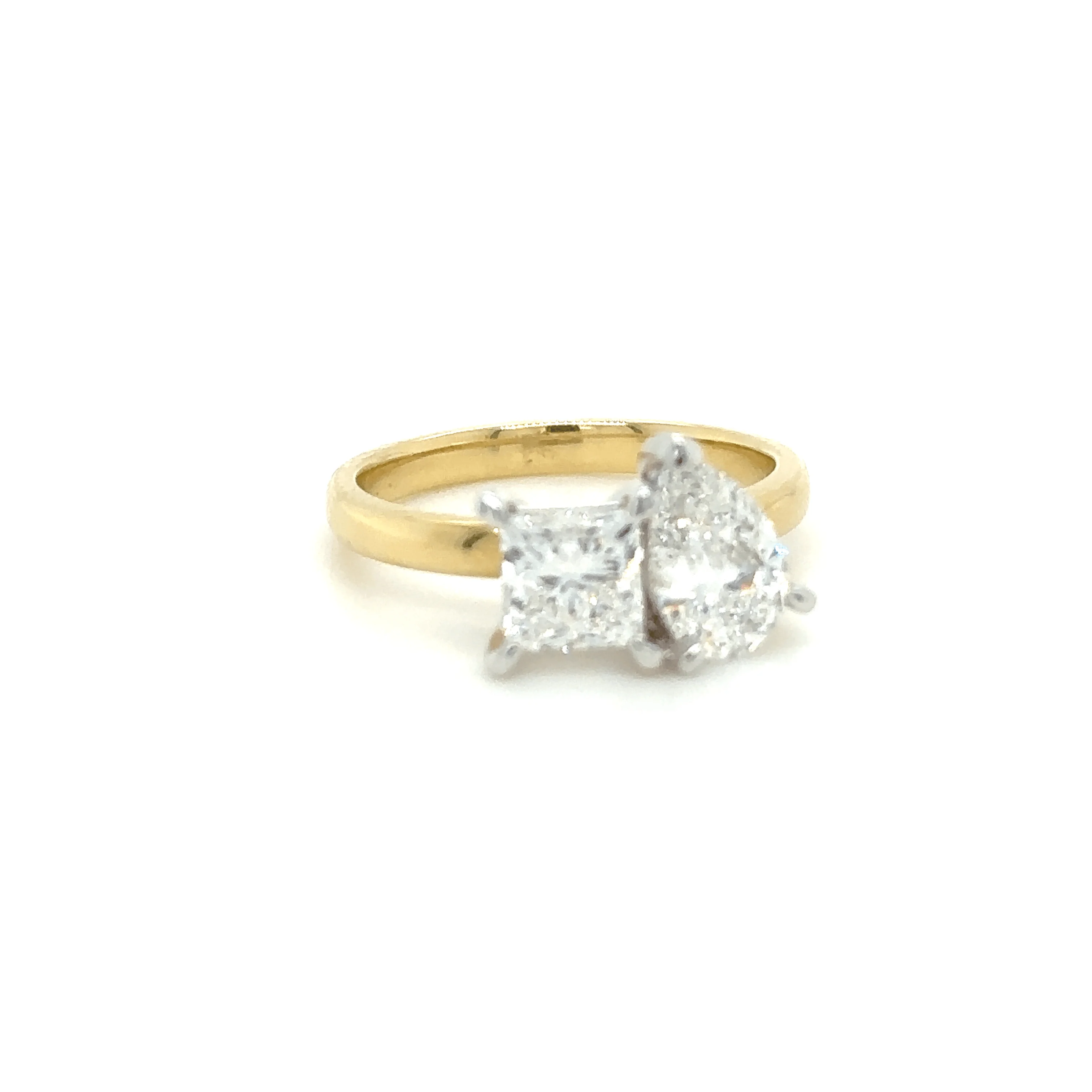 Bespoke Yellow & White Gold Engagement ring 2.0ct - Image 3