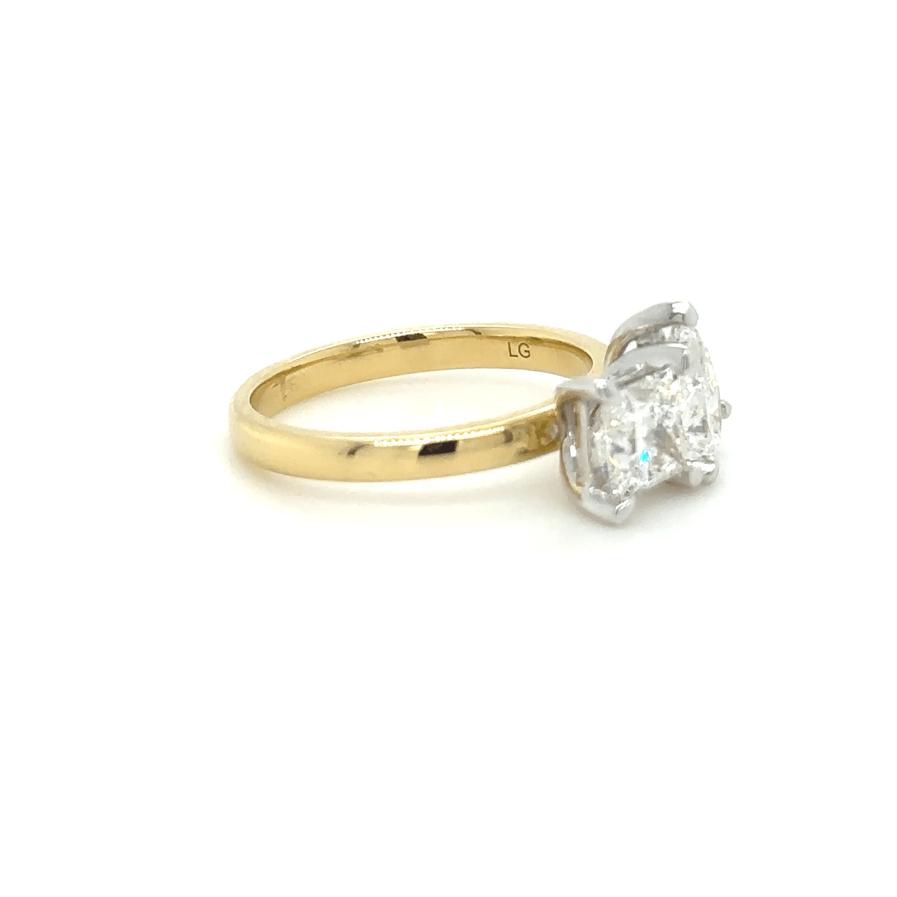 Bespoke Yellow & White Gold Engagement ring 2.0ct - Image 4