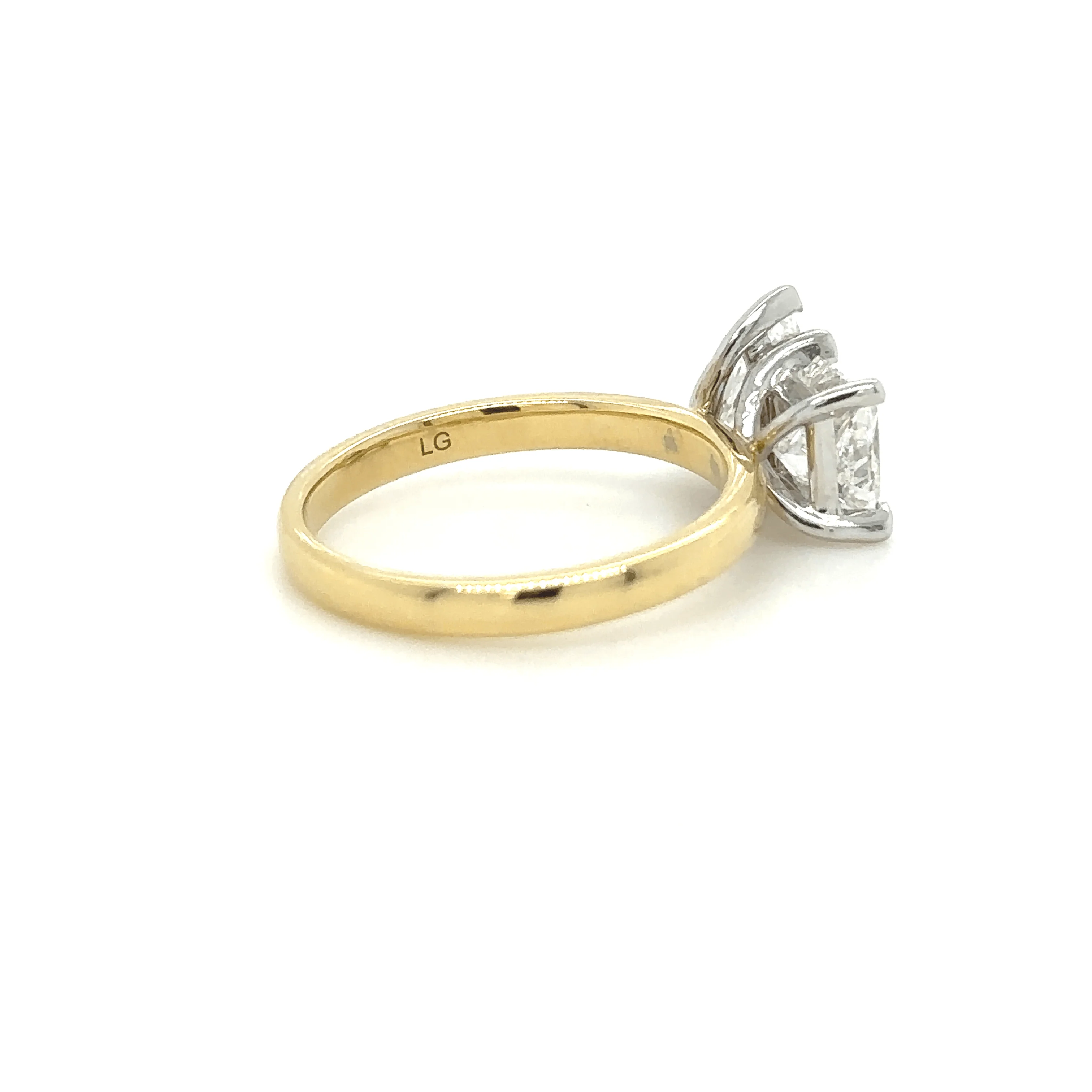 Bespoke Yellow & White Gold Engagement ring 2.0ct - Image 5