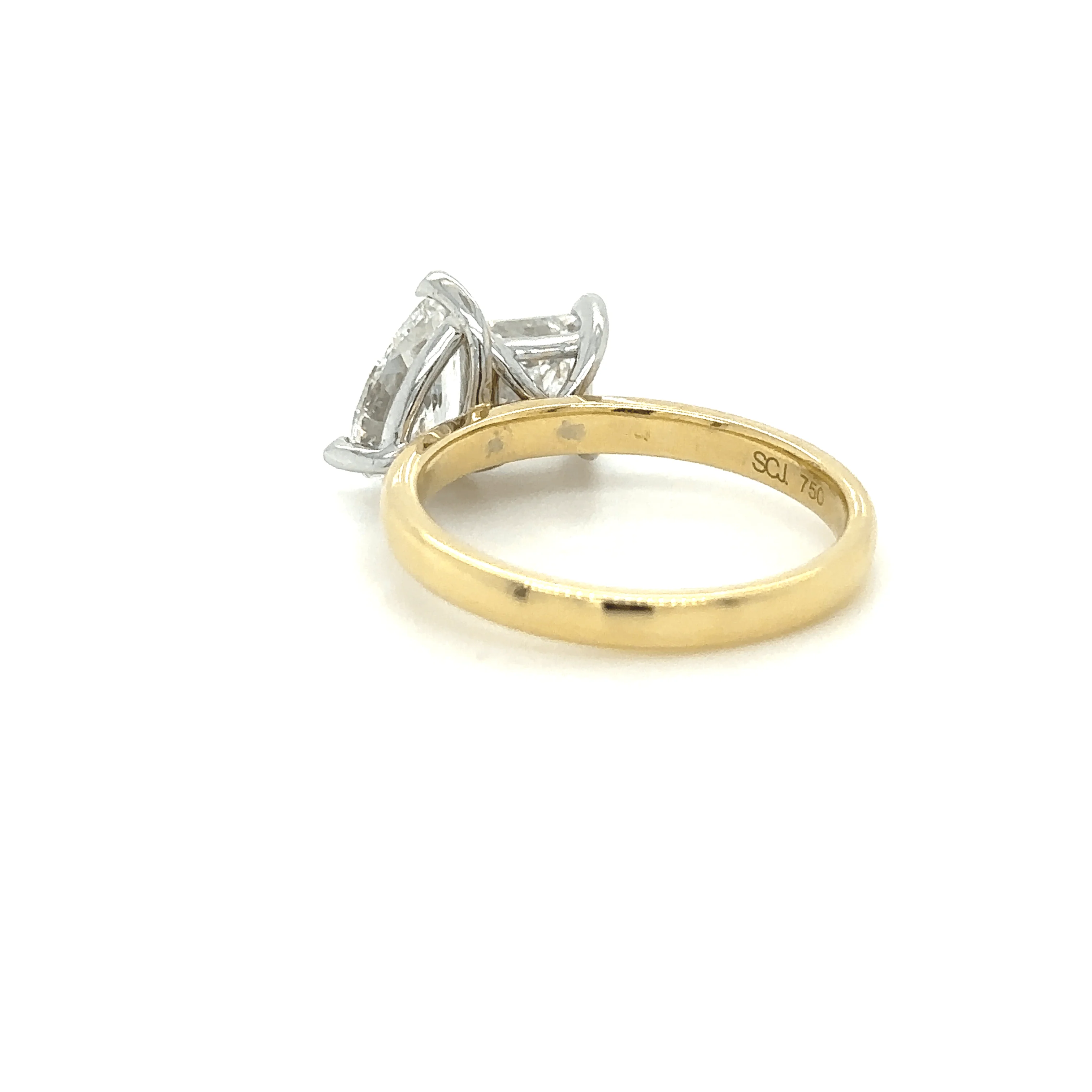 Bespoke Yellow & White Gold Engagement ring 2.0ct - Image 7