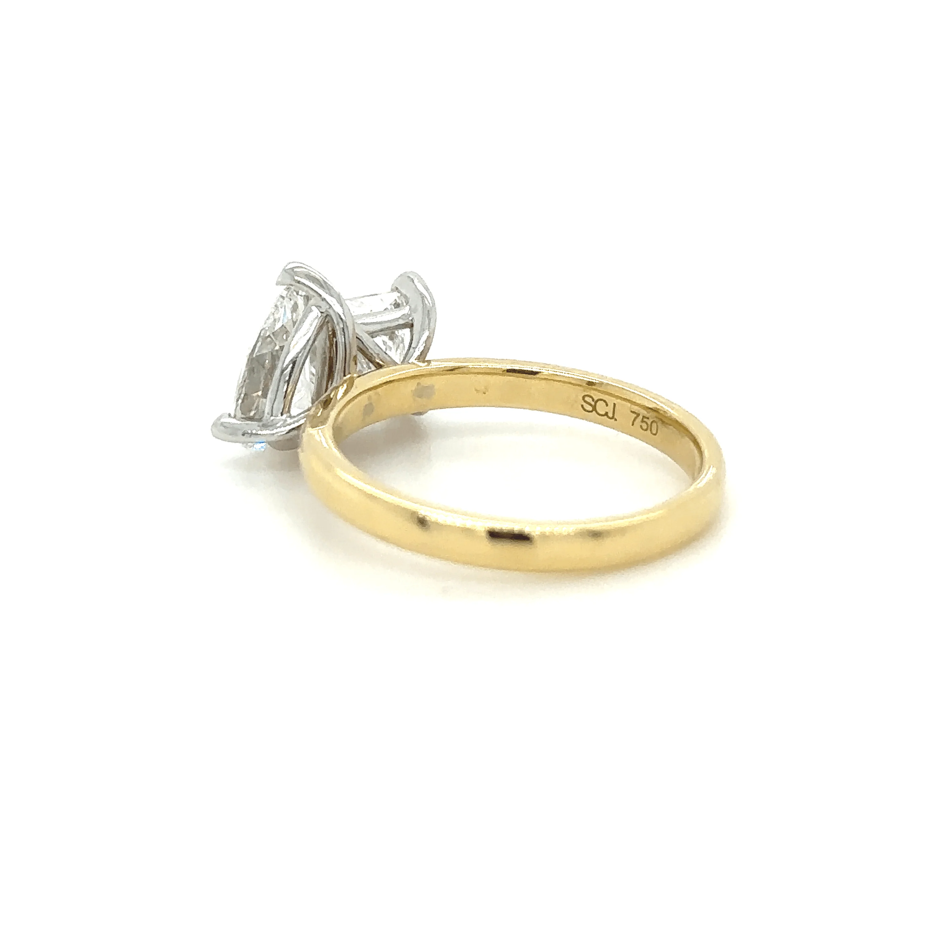 Bespoke Yellow & White Gold Engagement ring 2.0ct - Image 8